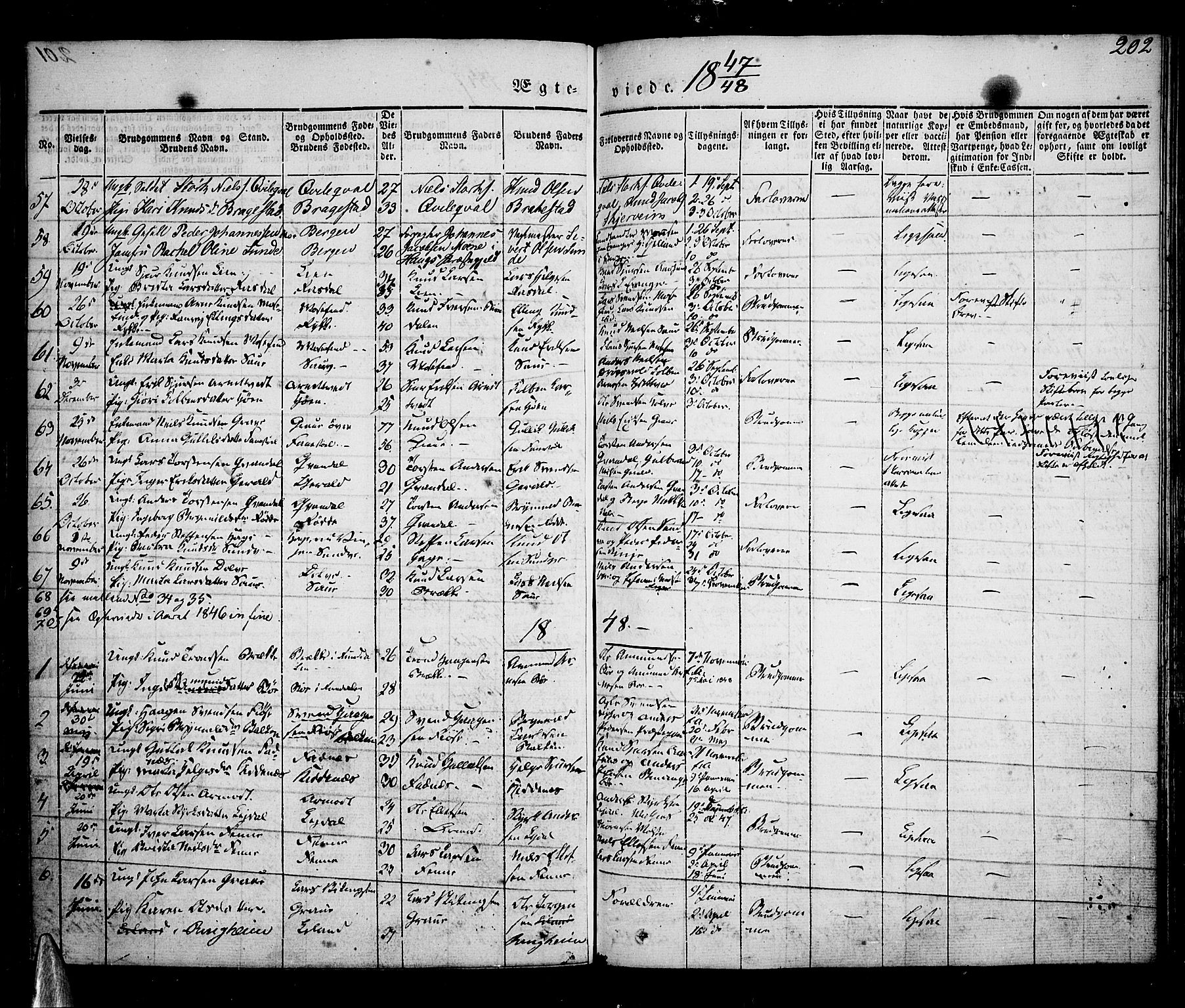 Voss sokneprestembete, SAB/A-79001/H/Haa: Parish register (official) no. A 13, 1836-1851, p. 202