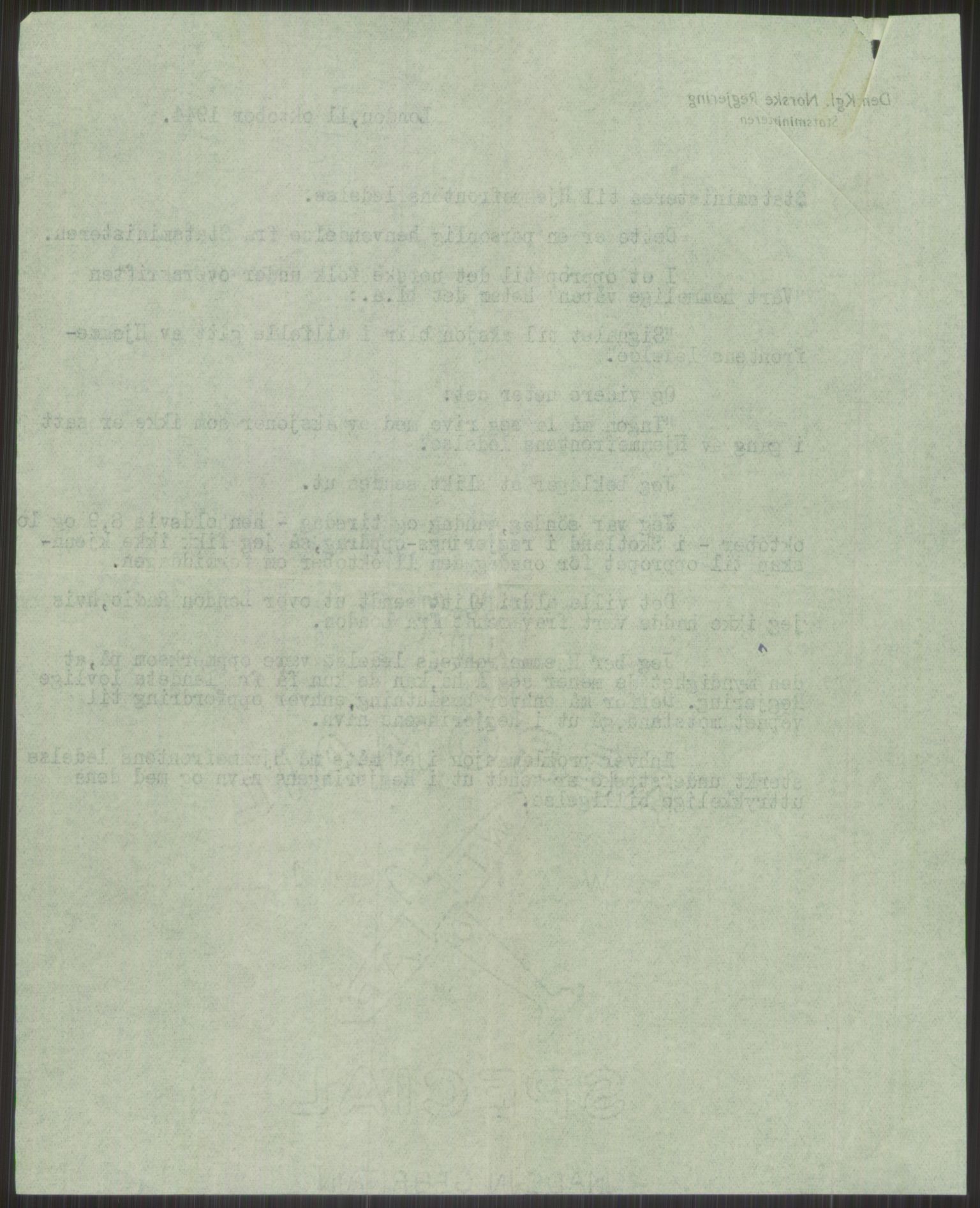 Lie, Trygve, AV/RA-PA-1407/D/L0006: Blandet og privat korrespondanse., 1941-1960, p. 6