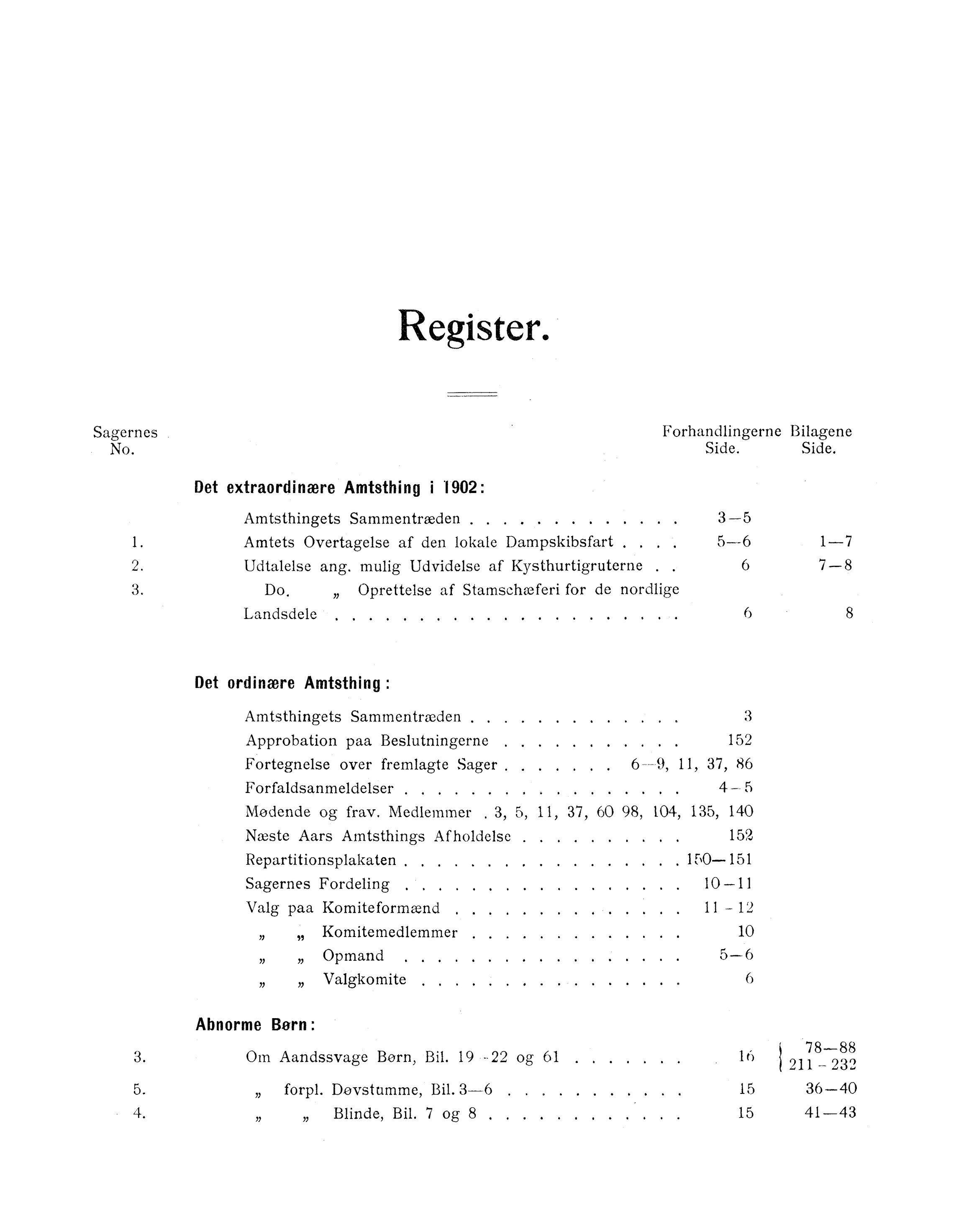 Nordland Fylkeskommune. Fylkestinget, AIN/NFK-17/176/A/Ac/L0025: Fylkestingsforhandlinger 1902, 1902