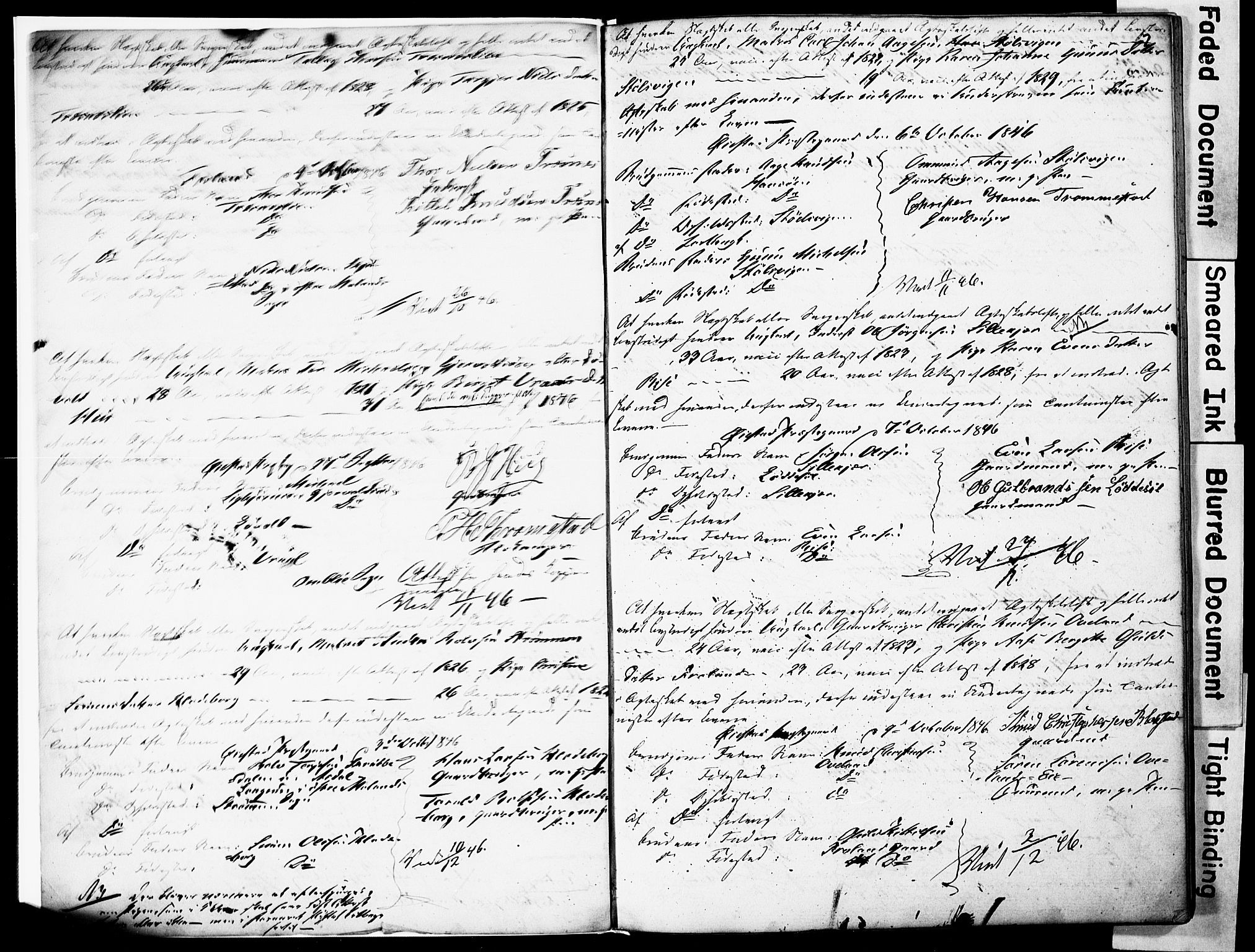 Øyestad sokneprestkontor, AV/SAK-1111-0049/F/Fe/L0003: Best man's statements no. A VI 21, 1846-1858, p. 2