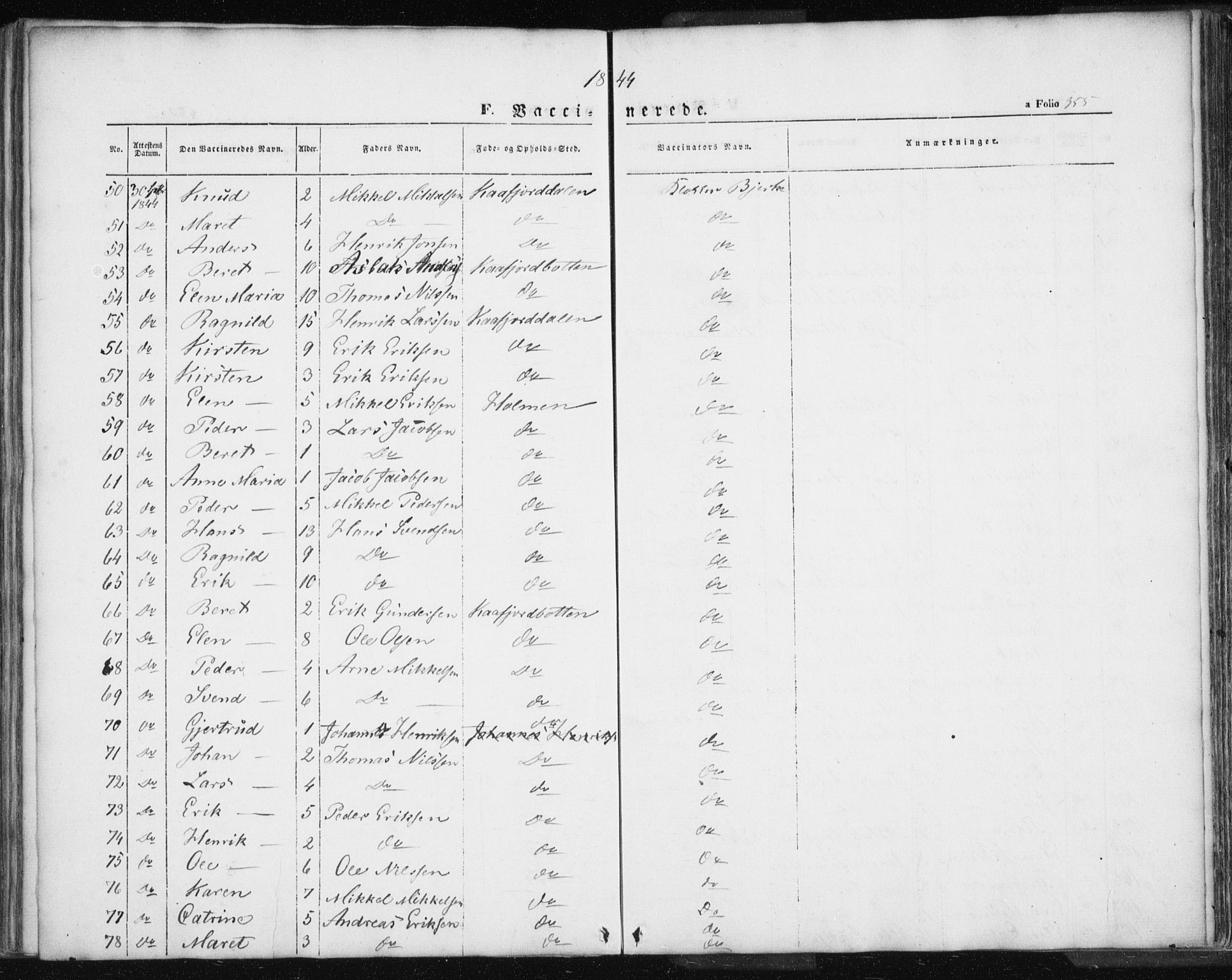 Lyngen sokneprestembete, AV/SATØ-S-1289/H/He/Hea/L0004kirke: Parish register (official) no. 4, 1839-1858, p. 355