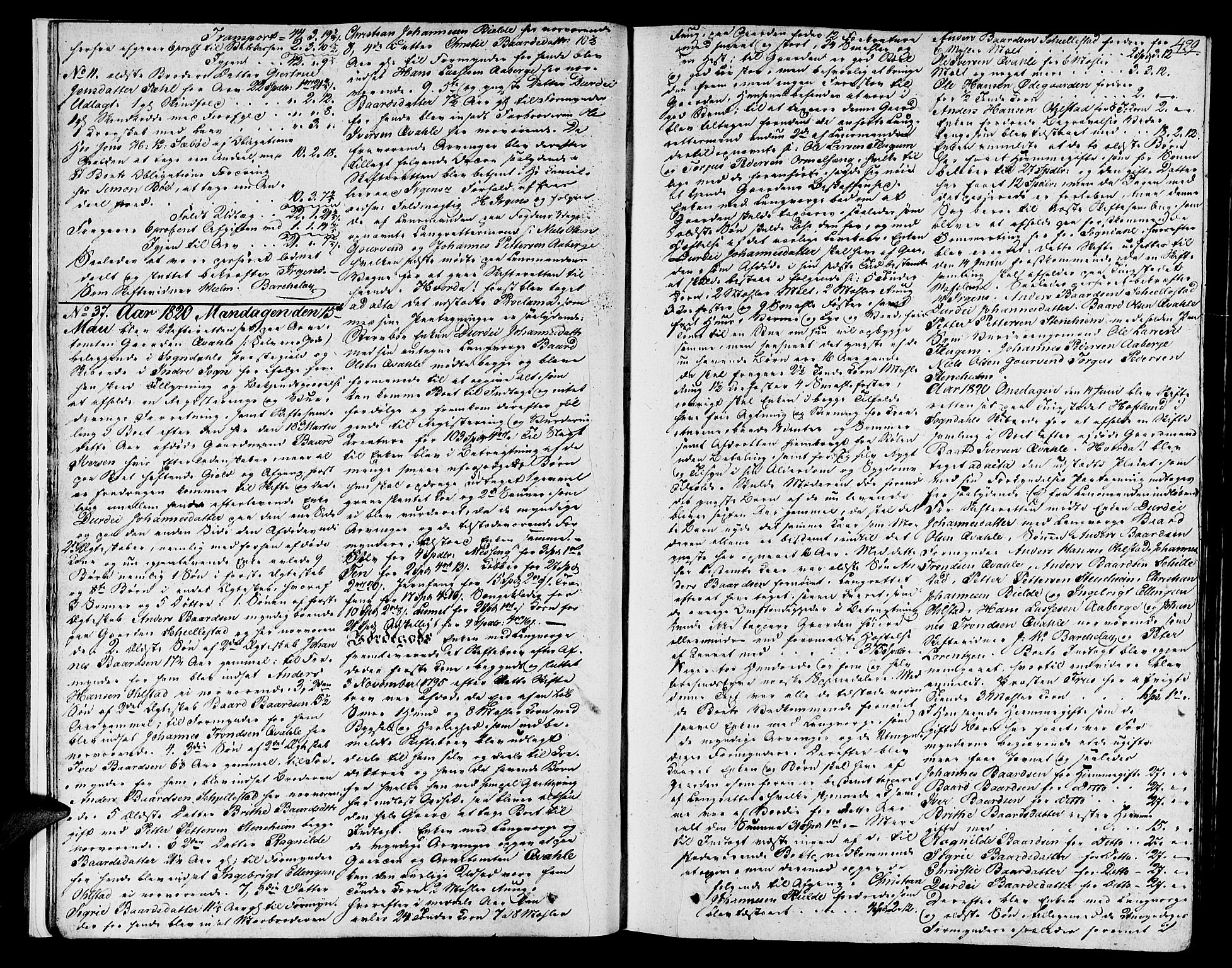 Indre Sogn tingrett, AV/SAB-A-3301/1/H/Ha/L0013b: Skifteprotokoll 13b, 1820-1823, p. 428b-429a
