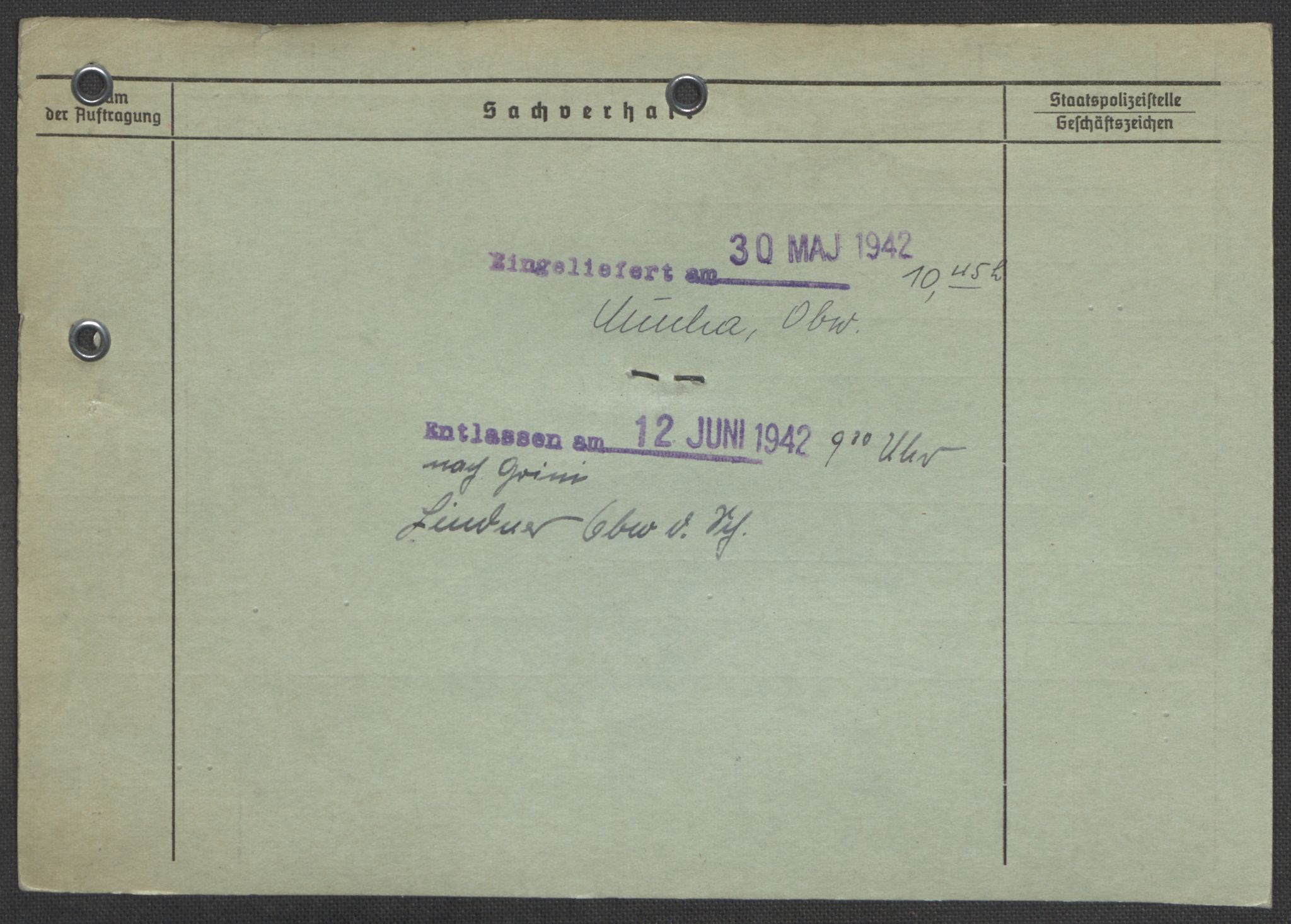 Befehlshaber der Sicherheitspolizei und des SD, AV/RA-RAFA-5969/E/Ea/Eaa/L0003: Register over norske fanger i Møllergata 19: Eng-Hag, 1940-1945, p. 225