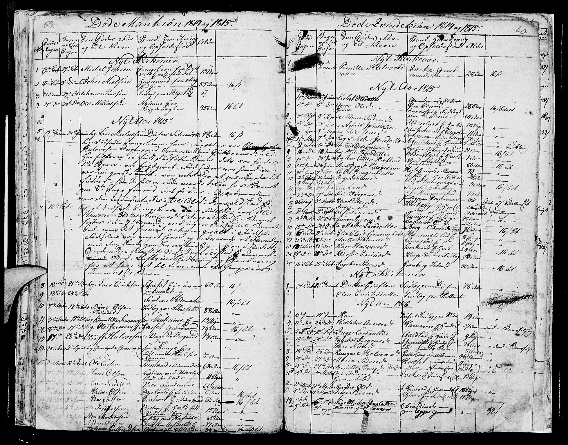 Vang prestekontor, Hedmark, AV/SAH-PREST-008/H/Ha/Hab/L0003: Parish register (copy) no. 3, 1808-1819, p. 59-60