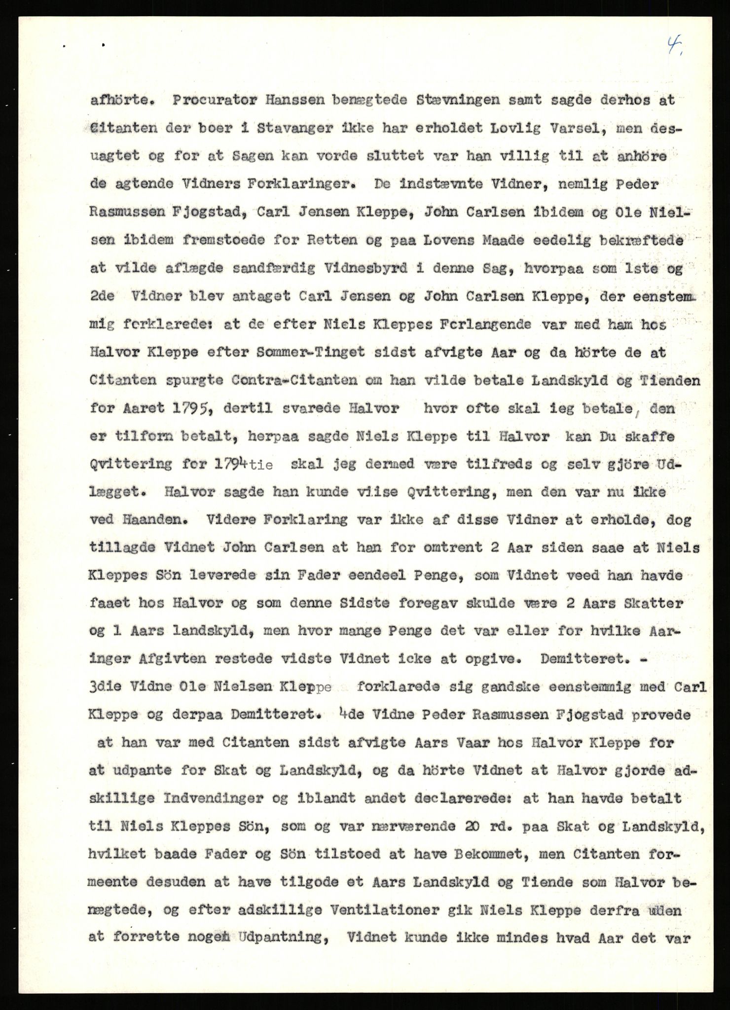 Statsarkivet i Stavanger, SAST/A-101971/03/Y/Yj/L0047: Avskrifter sortert etter gårdsnavn: Kirketeigen - Klovning, 1750-1930, p. 465