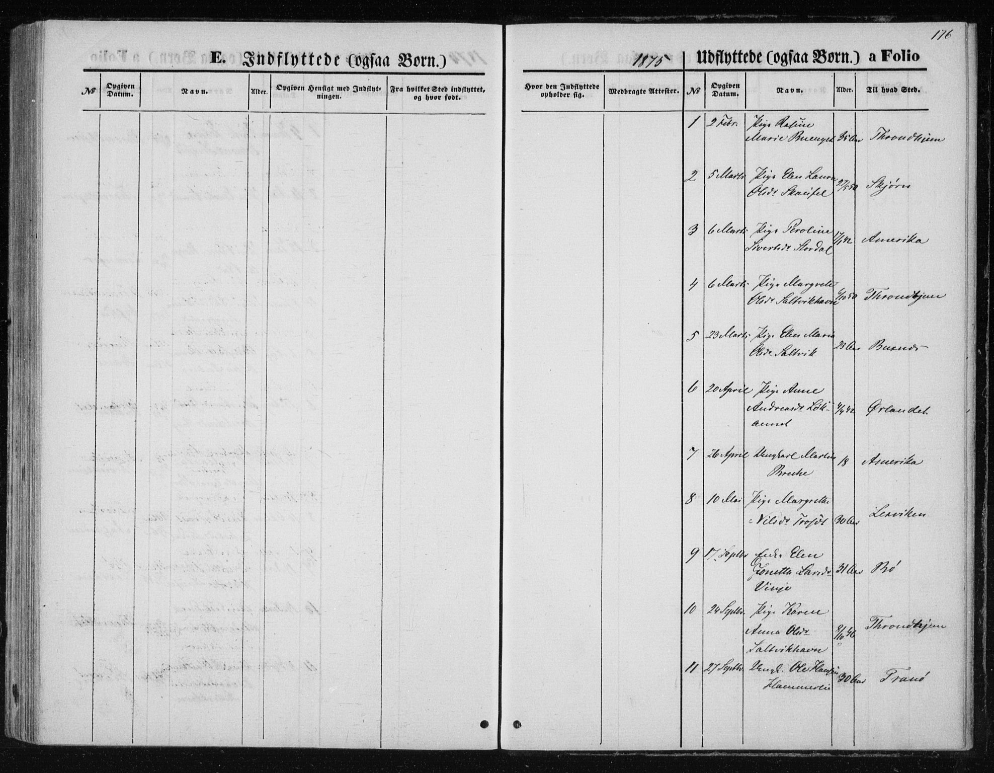 Ministerialprotokoller, klokkerbøker og fødselsregistre - Nord-Trøndelag, SAT/A-1458/733/L0324: Parish register (official) no. 733A03, 1870-1883, p. 176