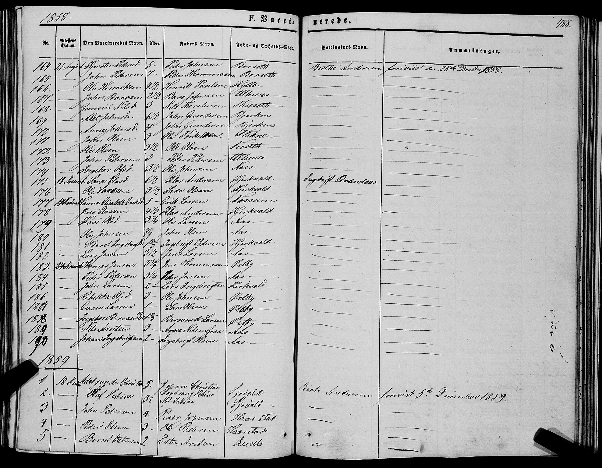 Ministerialprotokoller, klokkerbøker og fødselsregistre - Sør-Trøndelag, AV/SAT-A-1456/695/L1145: Parish register (official) no. 695A06 /1, 1843-1859, p. 488