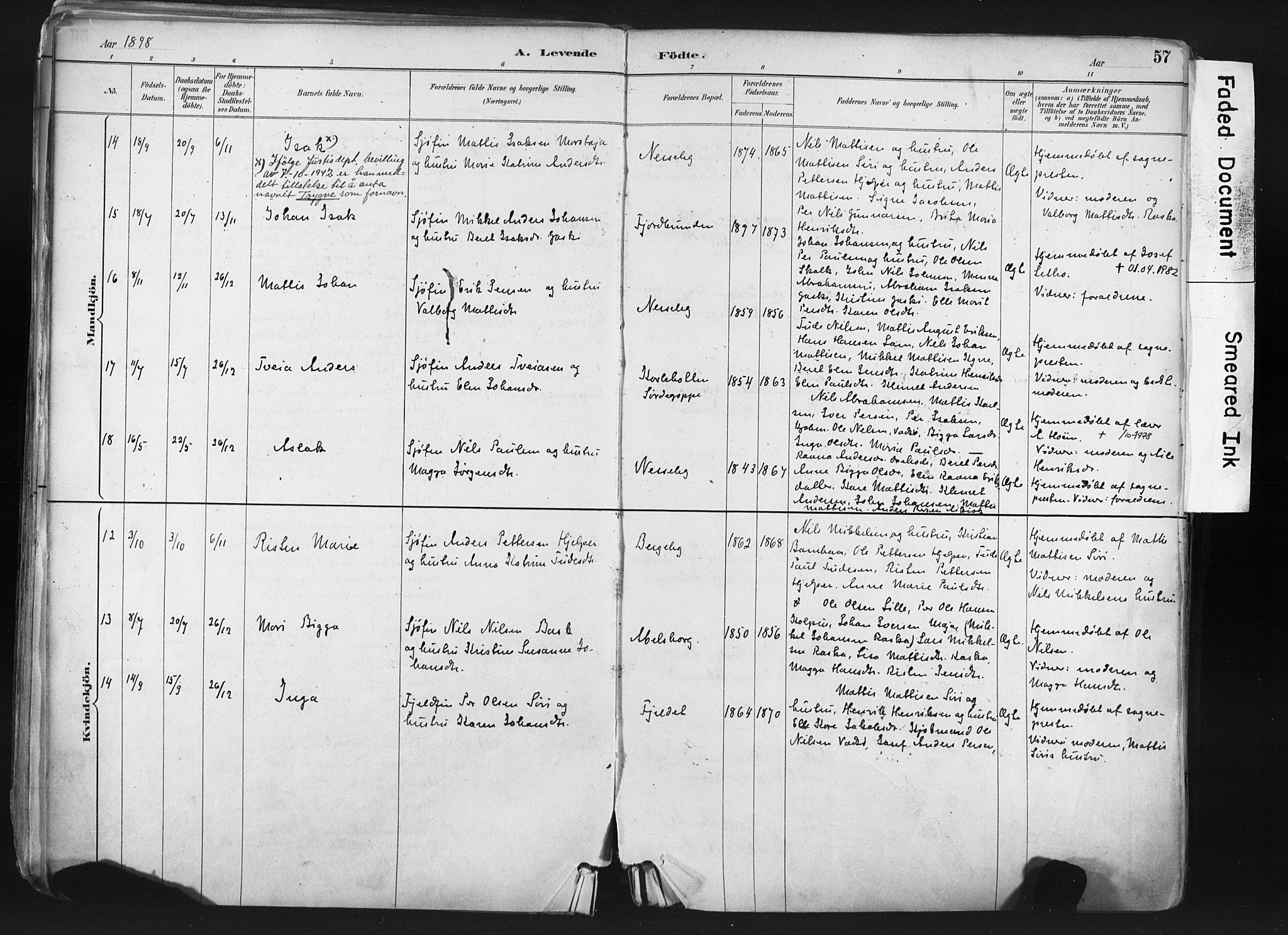 Nesseby sokneprestkontor, AV/SATØ-S-1330/H/Ha/L0006kirke: Parish register (official) no. 6, 1885-1985, p. 57