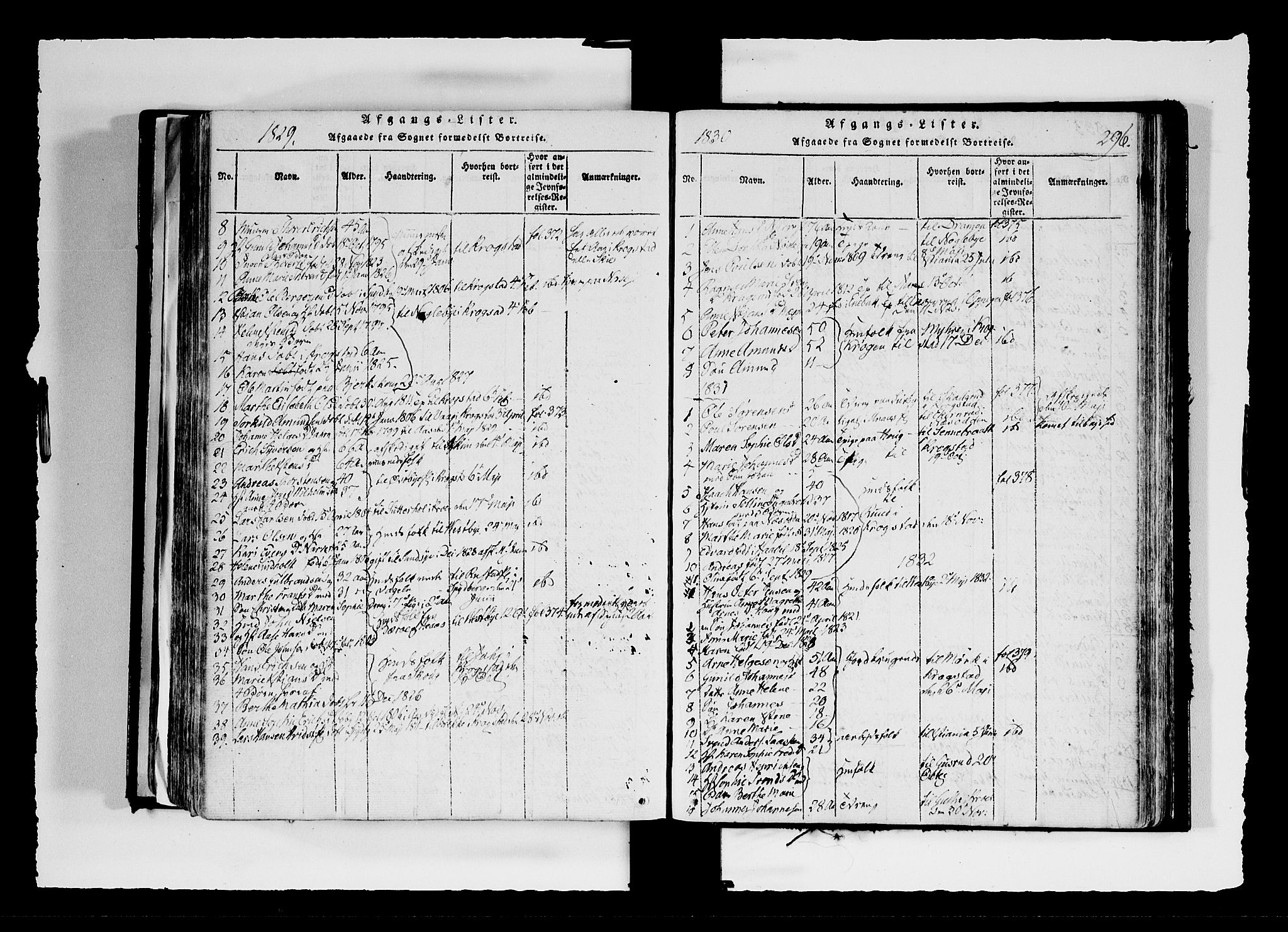 Hobøl prestekontor Kirkebøker, AV/SAO-A-2002/F/Fa/L0002: Parish register (official) no. I 2, 1814-1841, p. 296