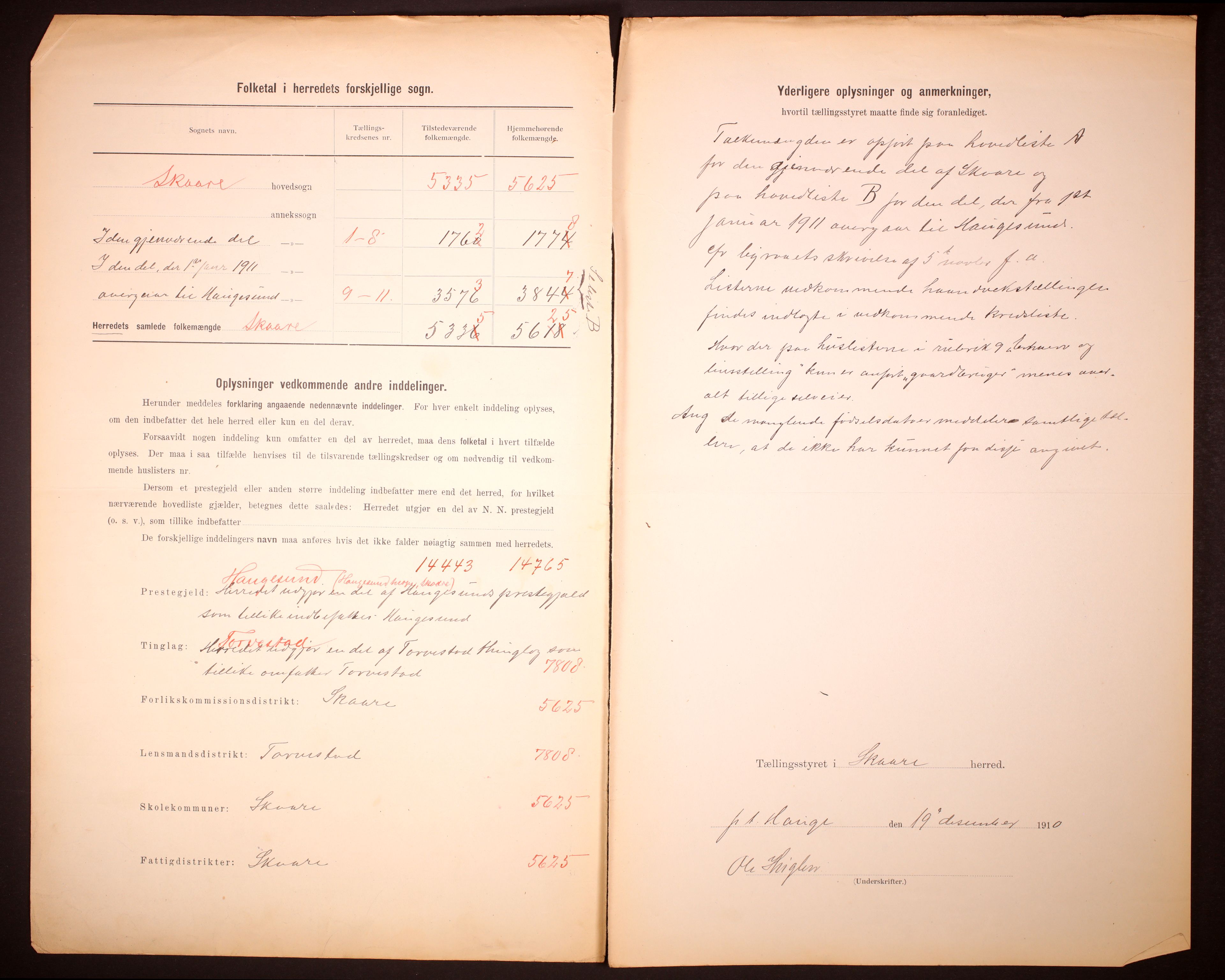 RA, 1910 census for Skåre, 1910, p. 3