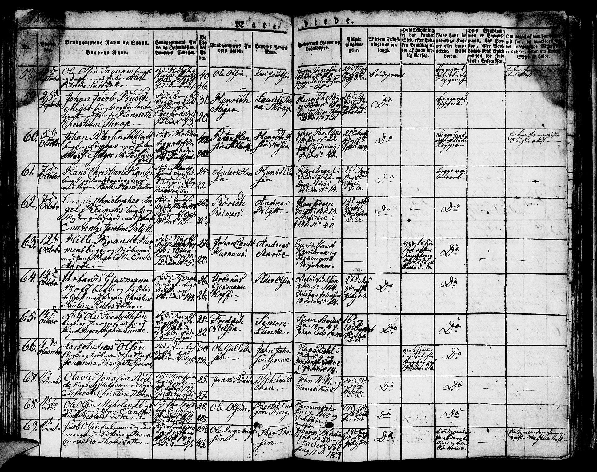 Domkirken sokneprestembete, AV/SAB-A-74801/H/Hab/L0002: Parish register (copy) no. A 2, 1821-1839, p. 447