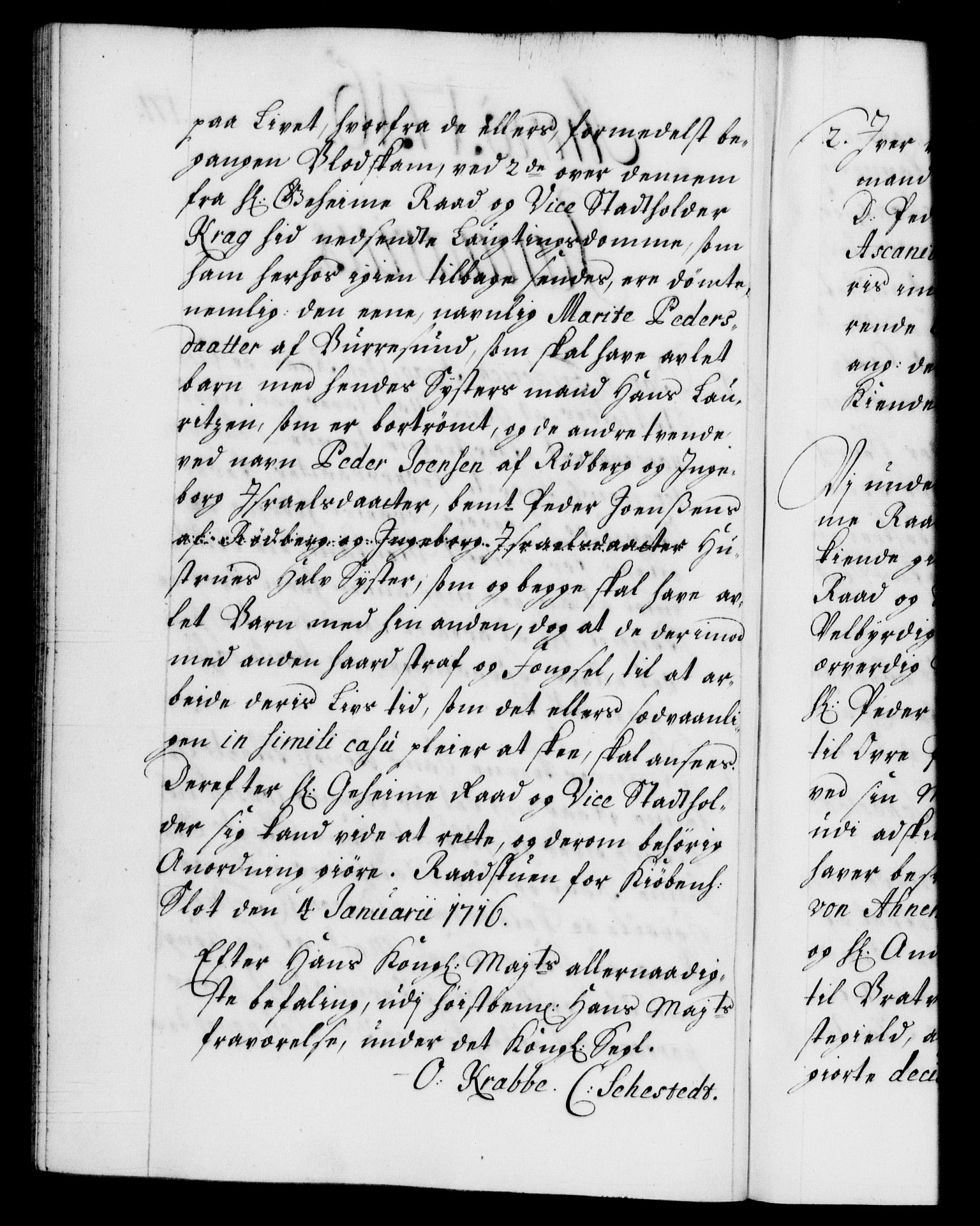 Danske Kanselli 1572-1799, AV/RA-EA-3023/F/Fc/Fca/Fcab/L0020: Norske tegnelser, 1715-1718, p. 171b