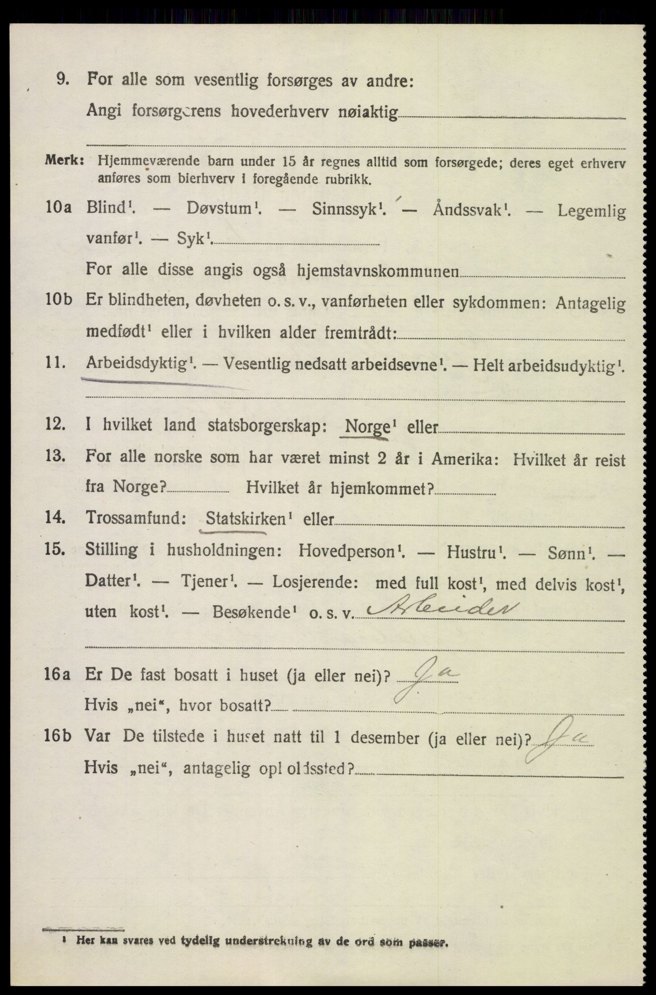 SAH, 1920 census for Folldal, 1920, p. 4340