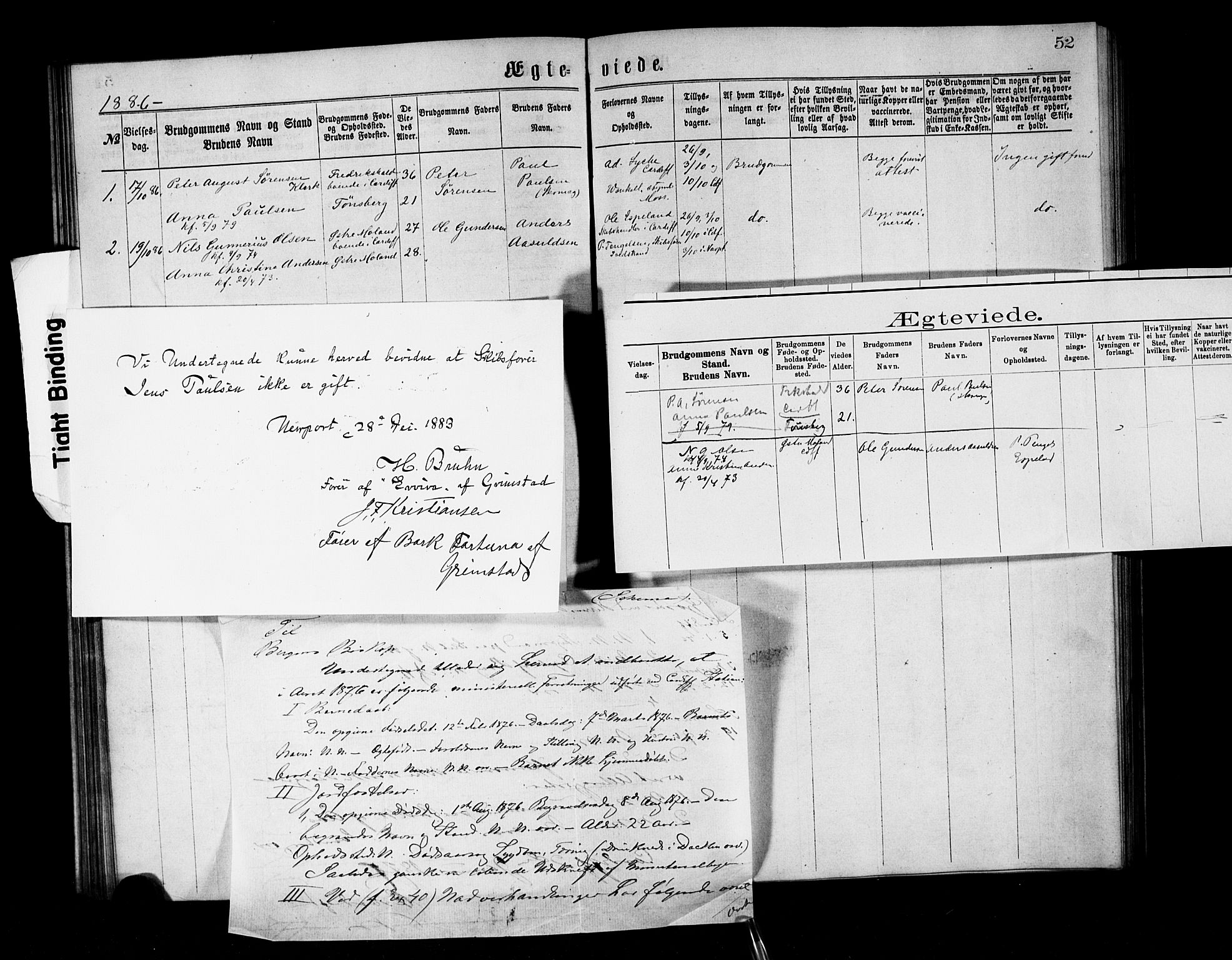Den norske sjømannsmisjon i utlandet/Bristolhavnene(Cardiff-Swansea), SAB/SAB/PA-0102/H/Ha/Haa/L0001: Parish register (official) no. A 1, 1866-1887