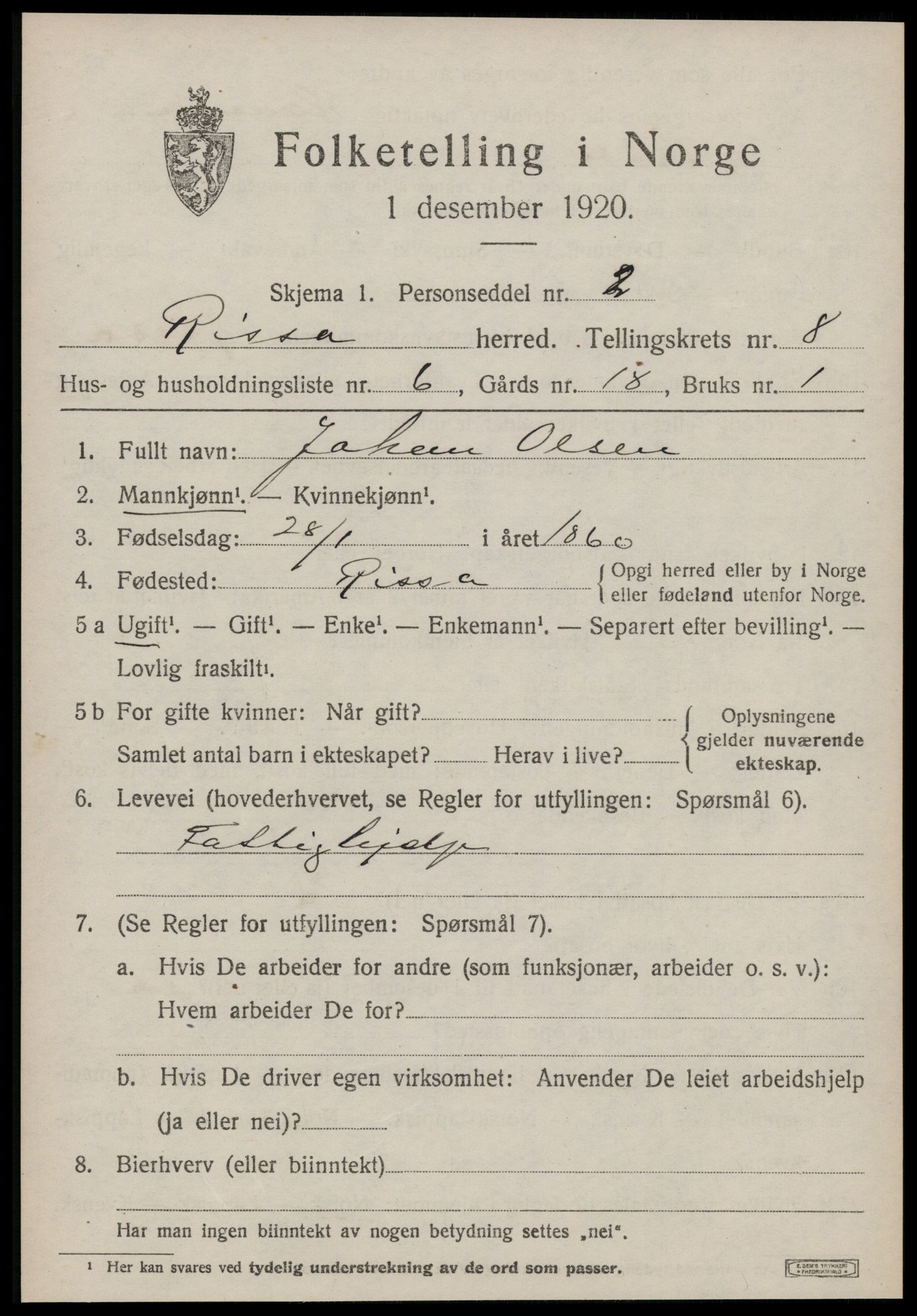 SAT, 1920 census for Rissa, 1920, p. 5531