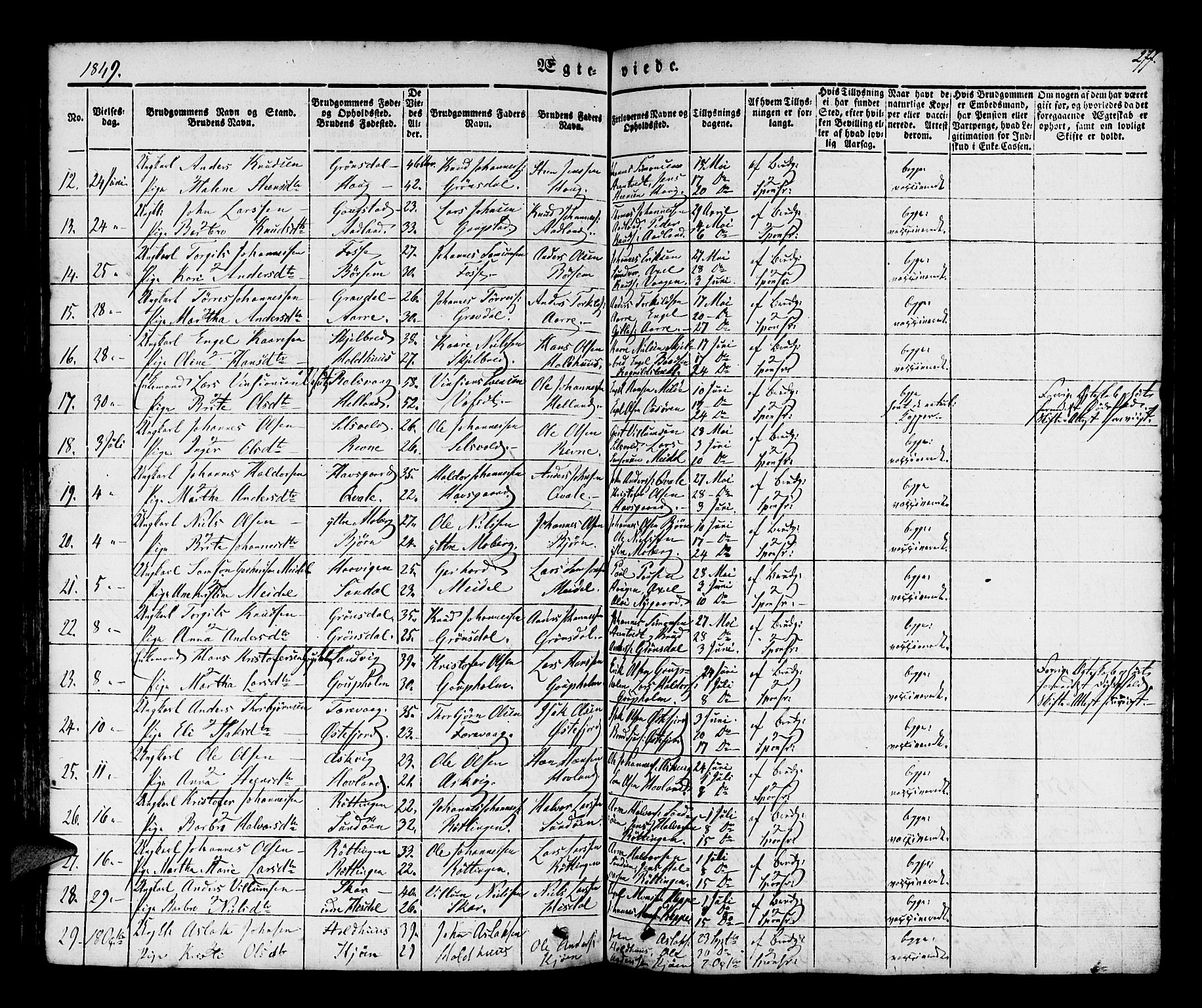 Os sokneprestembete, AV/SAB-A-99929: Parish register (official) no. A 15, 1839-1851, p. 277