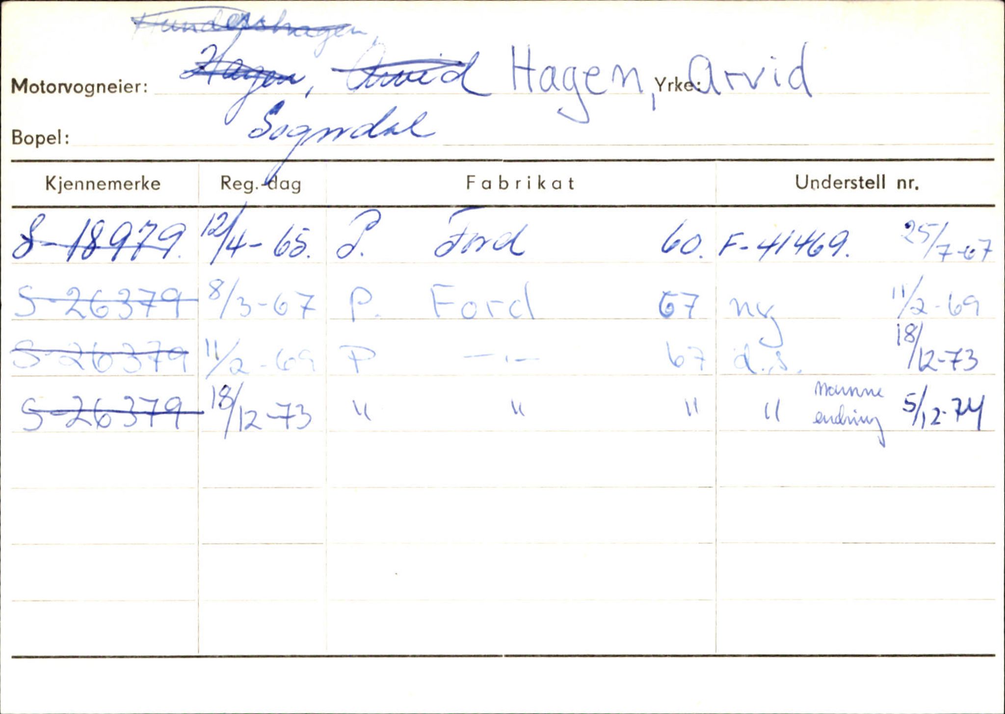 Statens vegvesen, Sogn og Fjordane vegkontor, AV/SAB-A-5301/4/F/L0124: Eigarregister Sogndal A-U, 1945-1975, p. 739