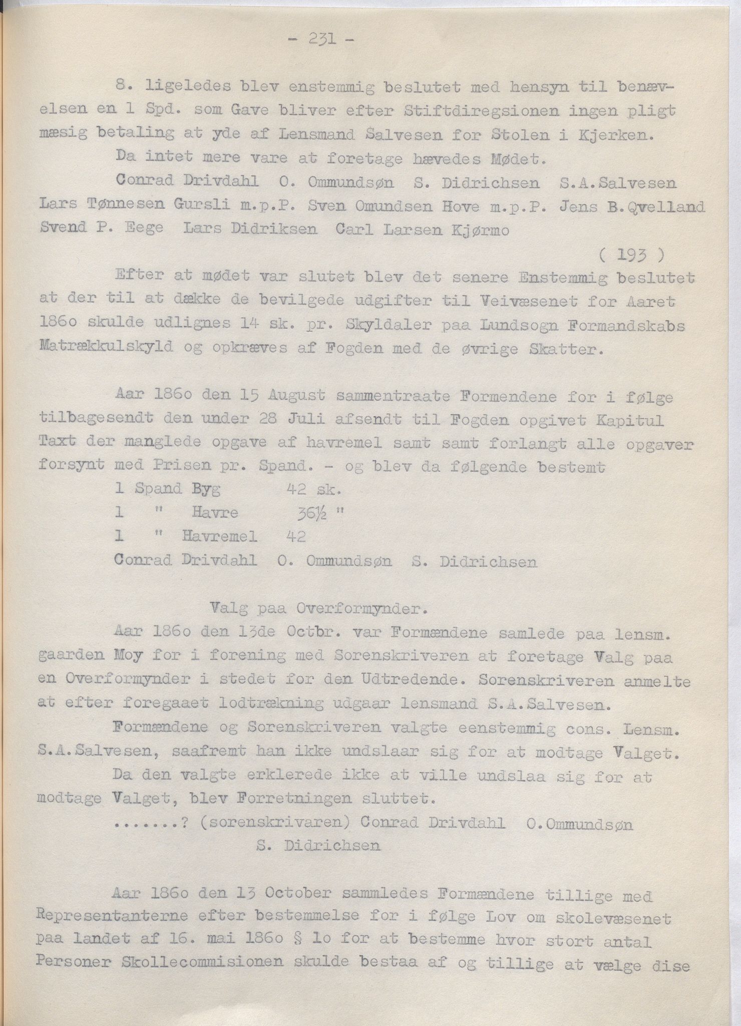 Lund kommune - Formannskapet/Formannskapskontoret, IKAR/K-101761/A/Aa/Aaa/L0002: Forhandlingsprotokoll, 1837-1865, p. 231