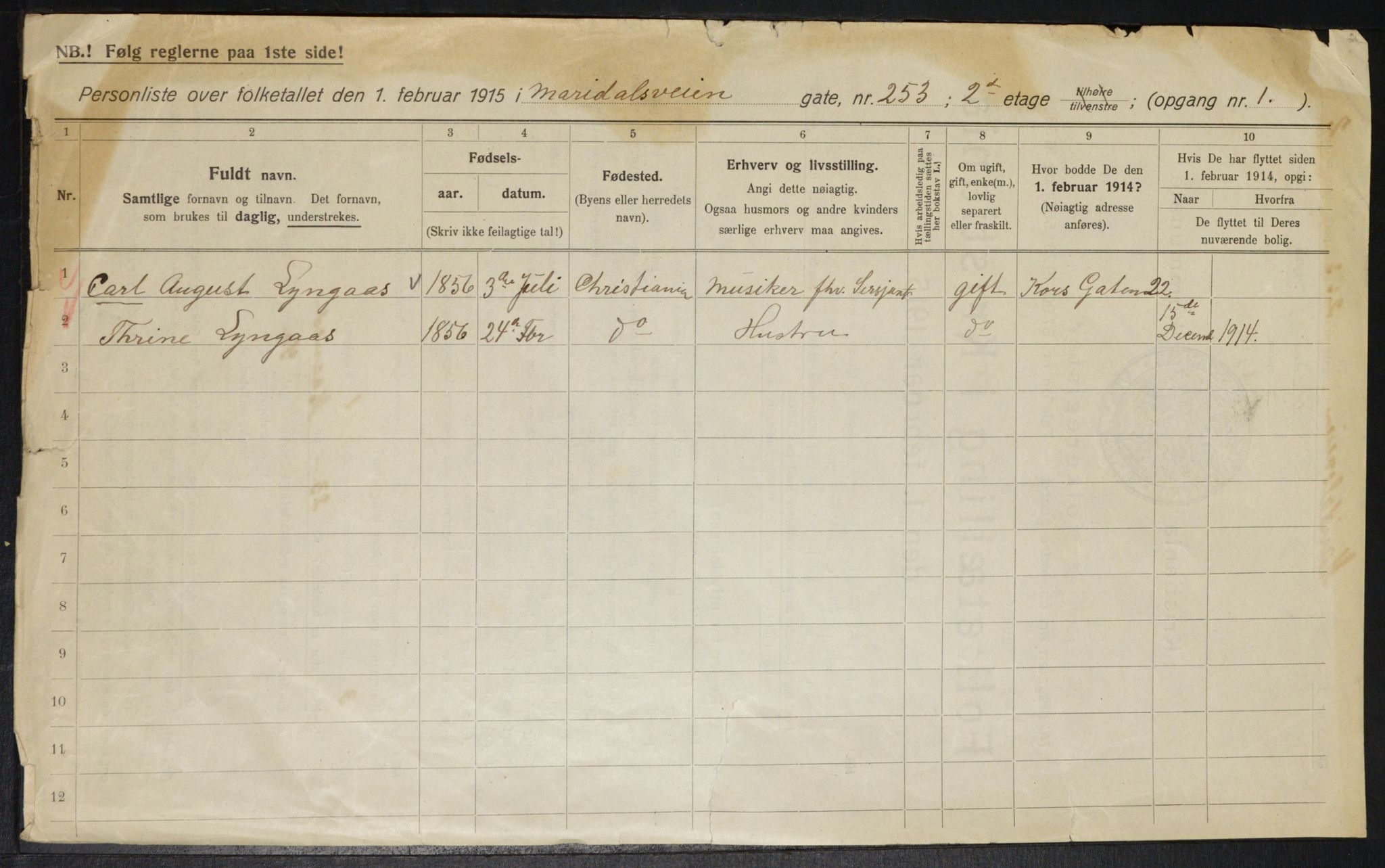 OBA, Municipal Census 1915 for Kristiania, 1915, p. 62193