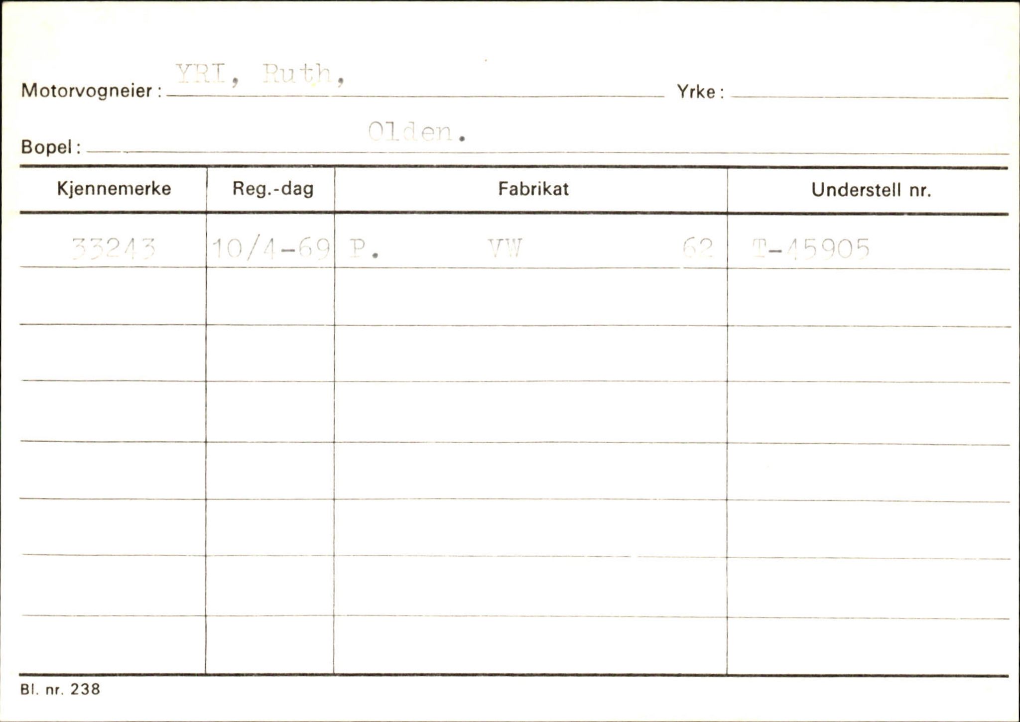 Statens vegvesen, Sogn og Fjordane vegkontor, AV/SAB-A-5301/4/F/L0131: Eigarregister Høyanger P-Å. Stryn S-Å, 1945-1975, p. 2428