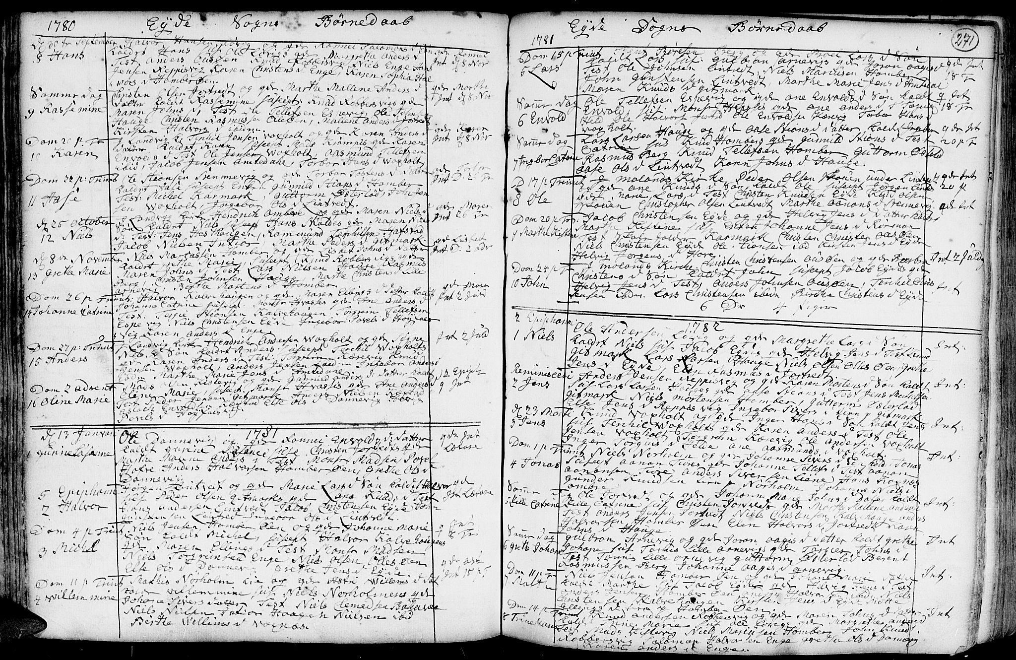 Hommedal sokneprestkontor, AV/SAK-1111-0023/F/Fa/Fab/L0002: Parish register (official) no. A 2 /2, 1740-1823, p. 271