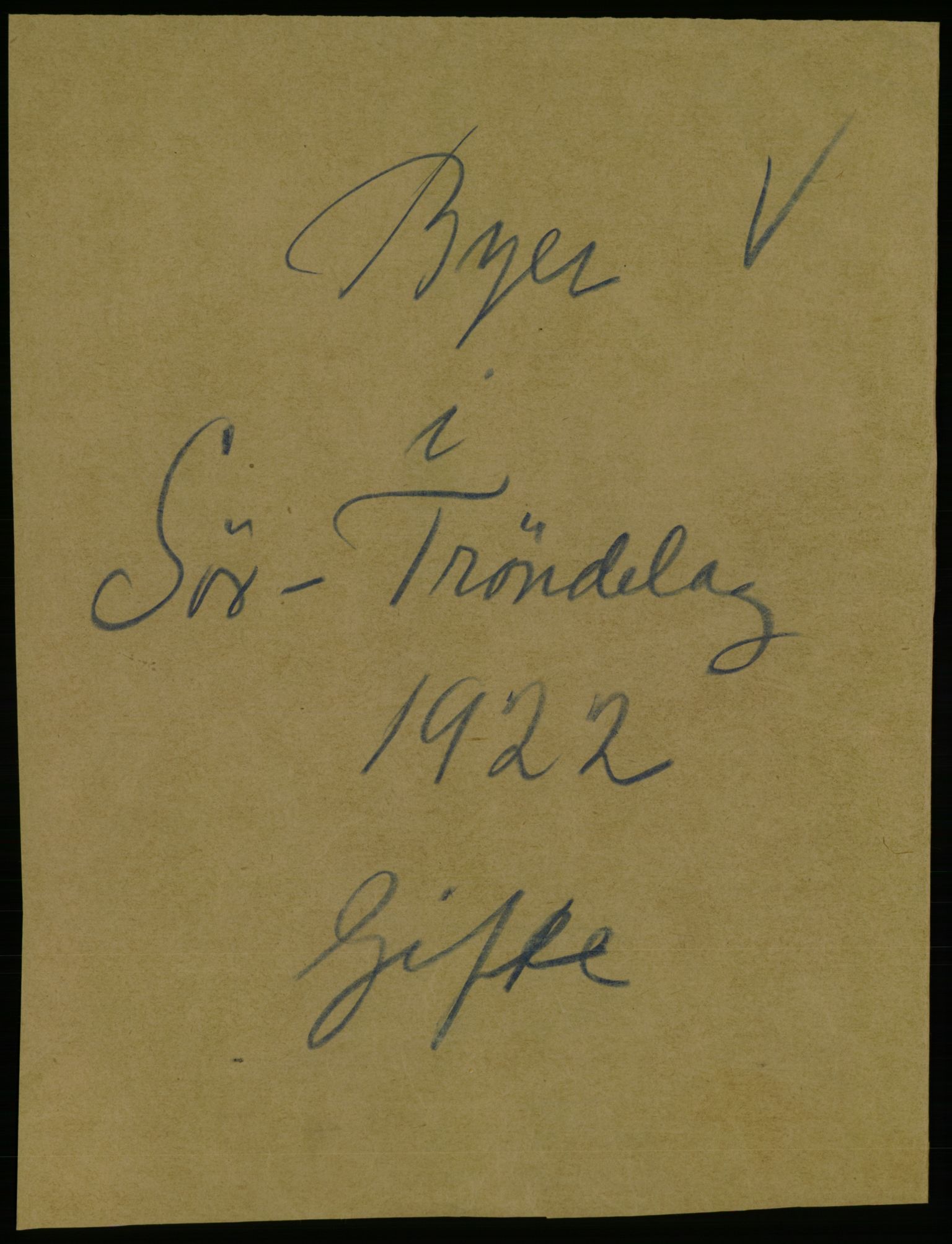 Statistisk sentralbyrå, Sosiodemografiske emner, Befolkning, AV/RA-S-2228/D/Df/Dfc/Dfcb/L0040: Trondheim: Gifte, døde, dødfødte., 1922, p. 1