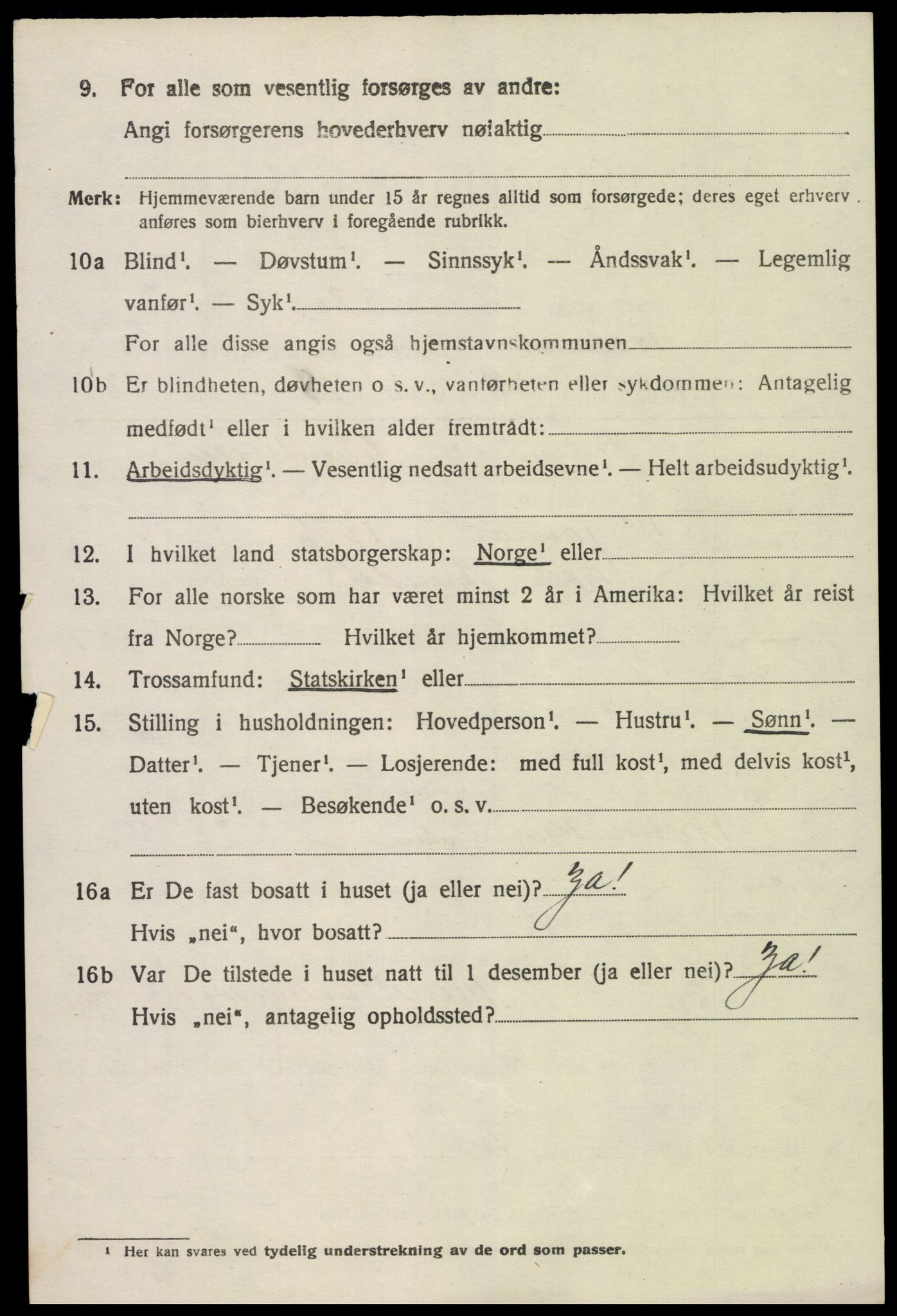 SAK, 1920 census for Froland, 1920, p. 2866