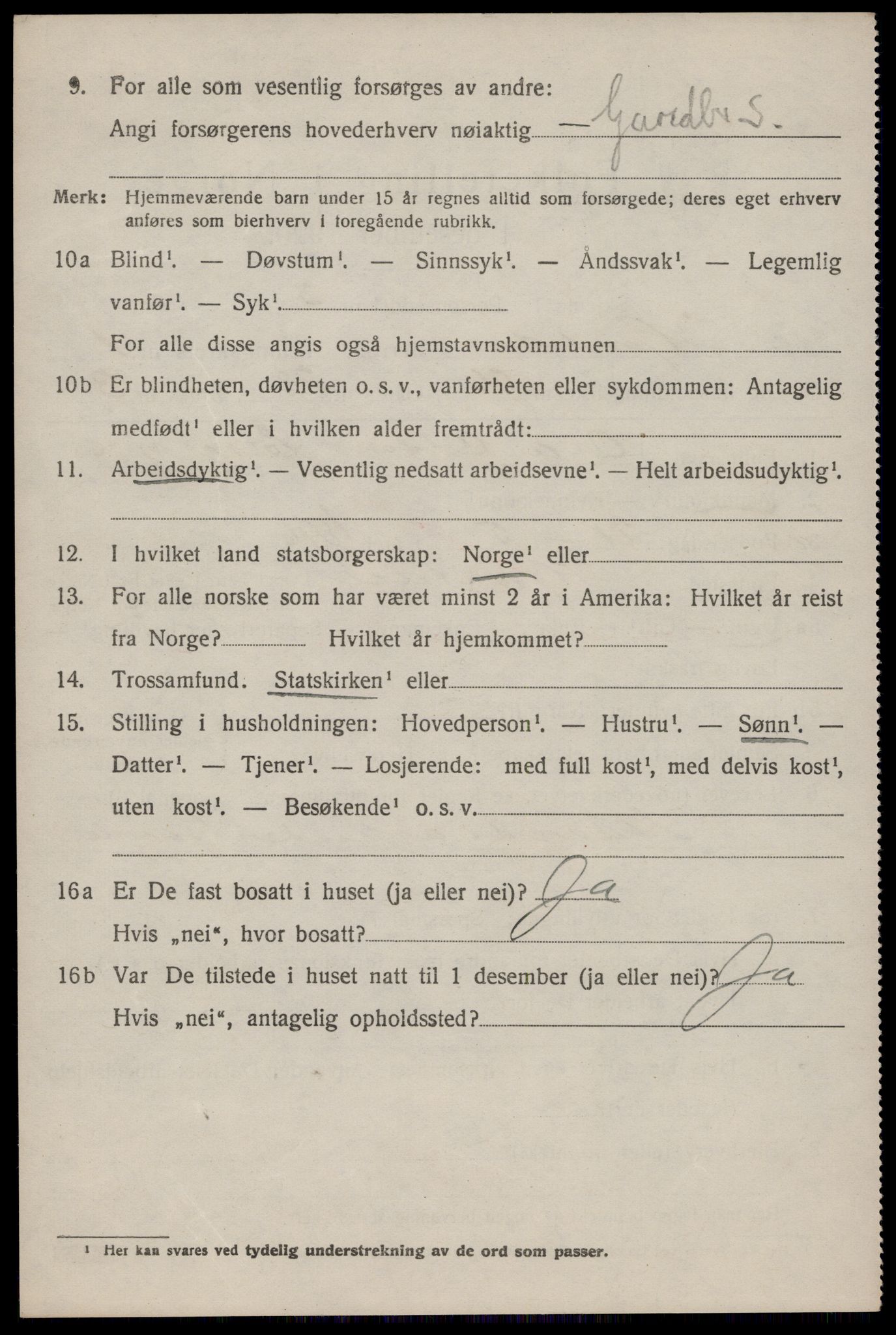 SAKO, 1920 census for Hjartdal, 1920, p. 1821