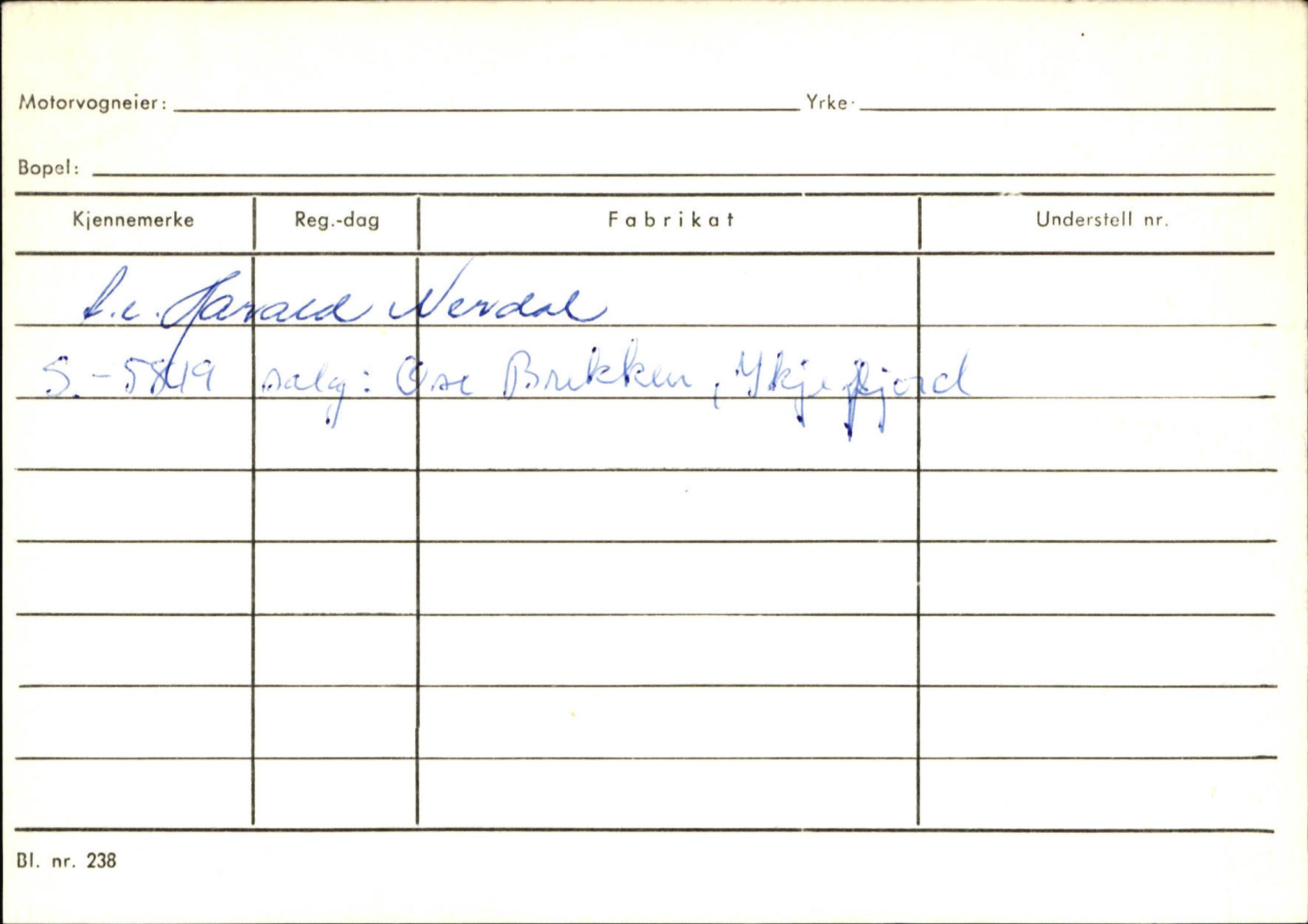 Statens vegvesen, Sogn og Fjordane vegkontor, SAB/A-5301/4/F/L0131: Eigarregister Høyanger P-Å. Stryn S-Å, 1945-1975, p. 196