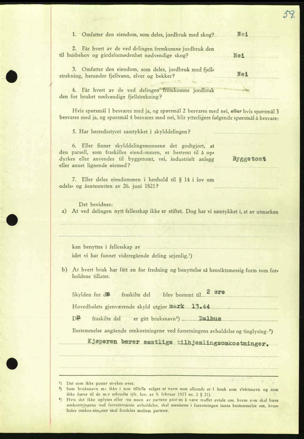 Nordmøre sorenskriveri, AV/SAT-A-4132/1/2/2Ca: Mortgage book no. A100a, 1945-1945, Diary no: : 1191/1945