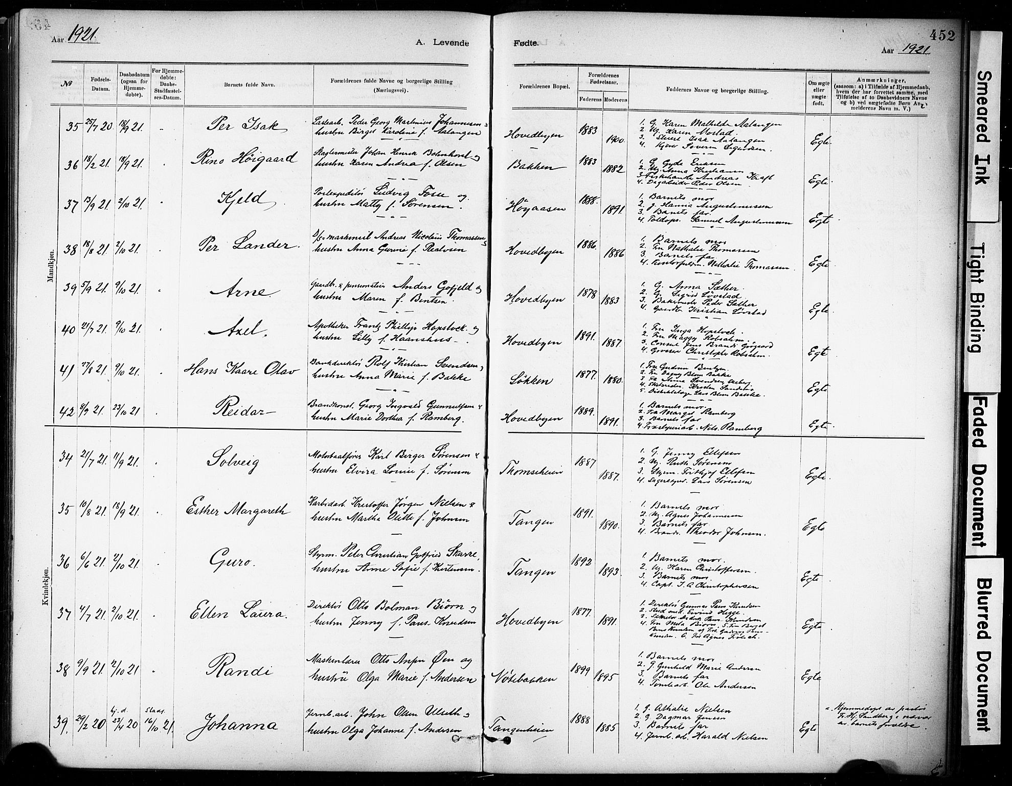 Kragerø kirkebøker, AV/SAKO-A-278/G/Ga/L0007: Parish register (copy) no. 7, 1881-1927, p. 452