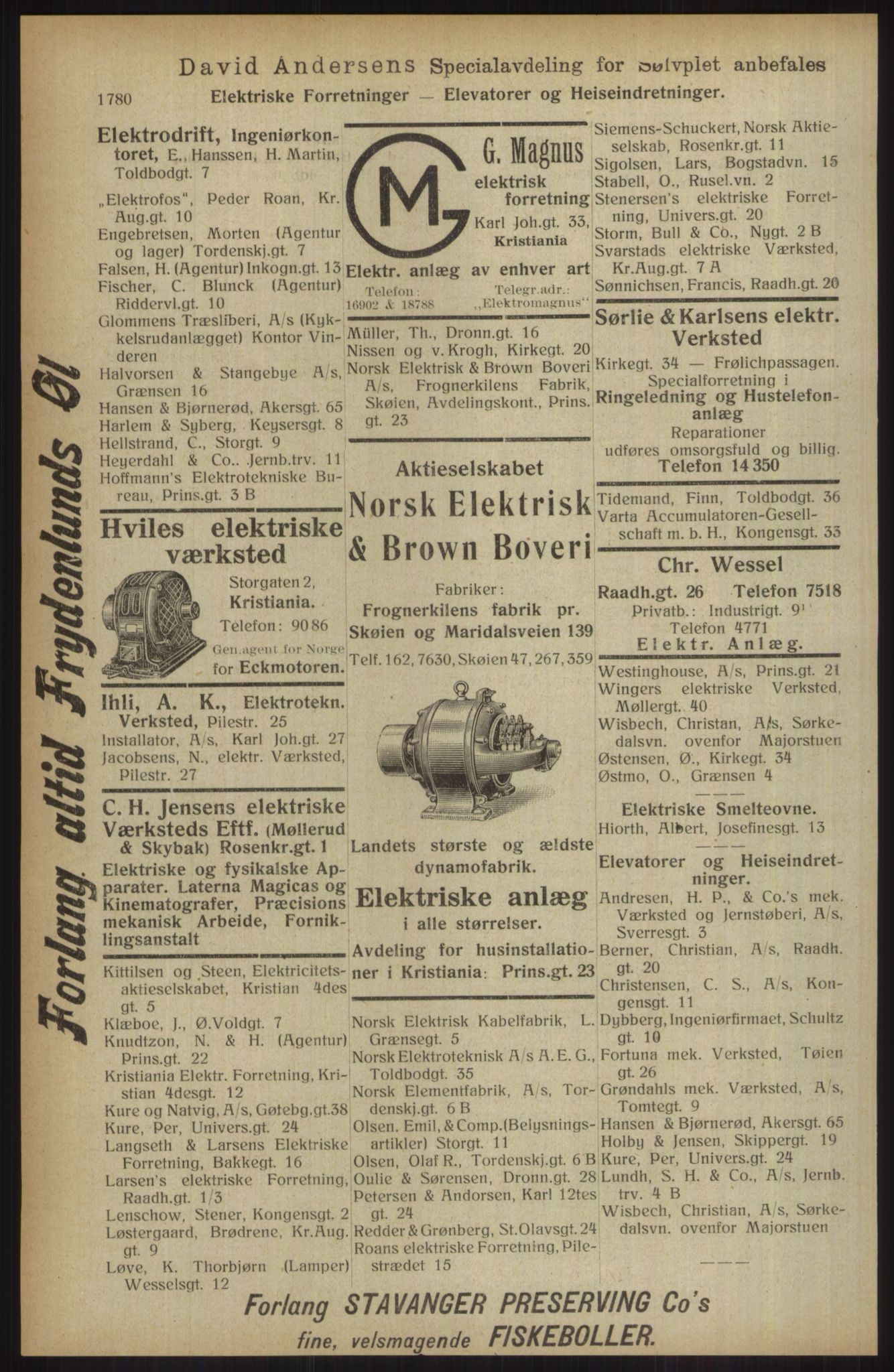 Kristiania/Oslo adressebok, PUBL/-, 1914, p. 1780