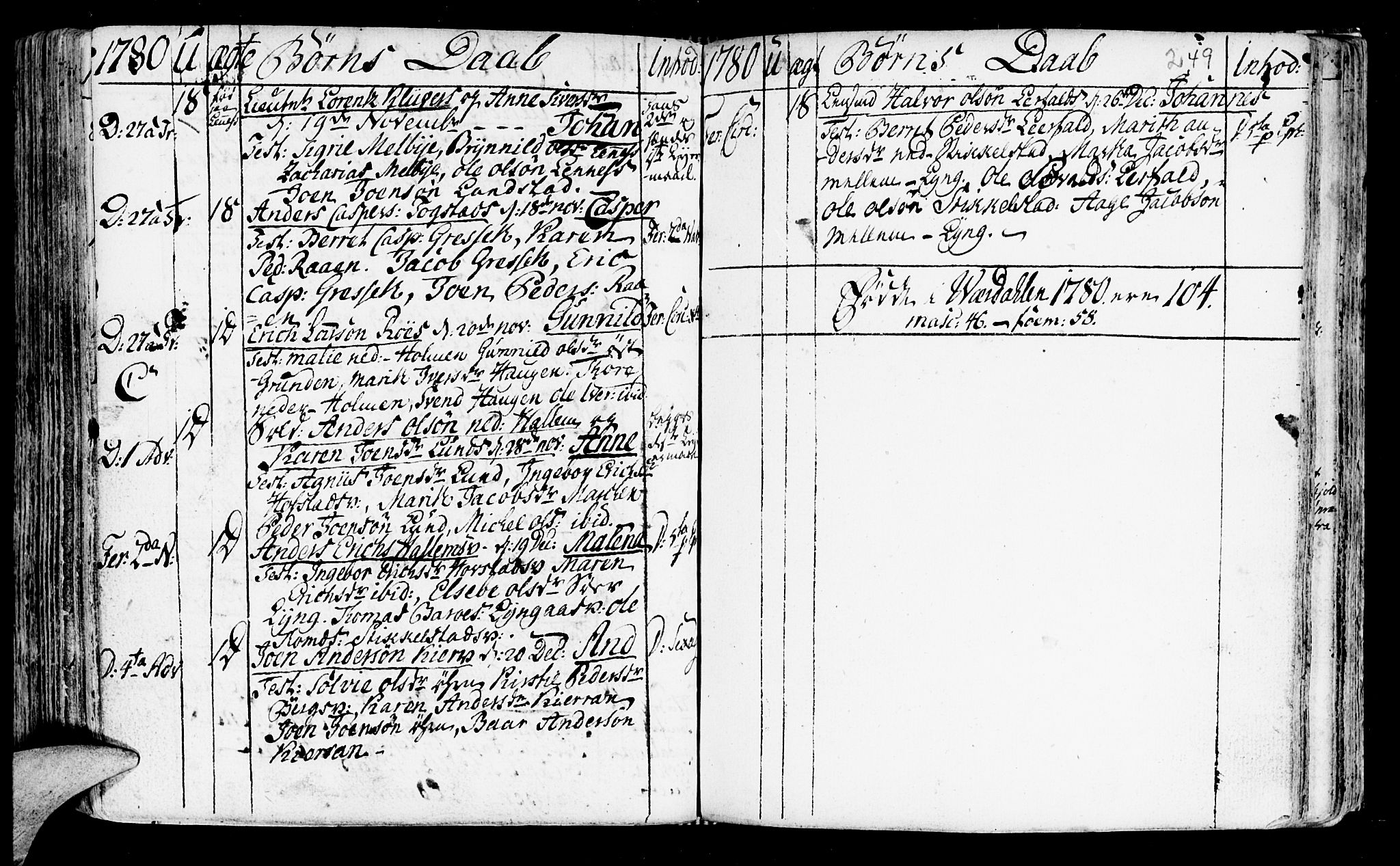 Ministerialprotokoller, klokkerbøker og fødselsregistre - Nord-Trøndelag, SAT/A-1458/723/L0231: Parish register (official) no. 723A02, 1748-1780, p. 249