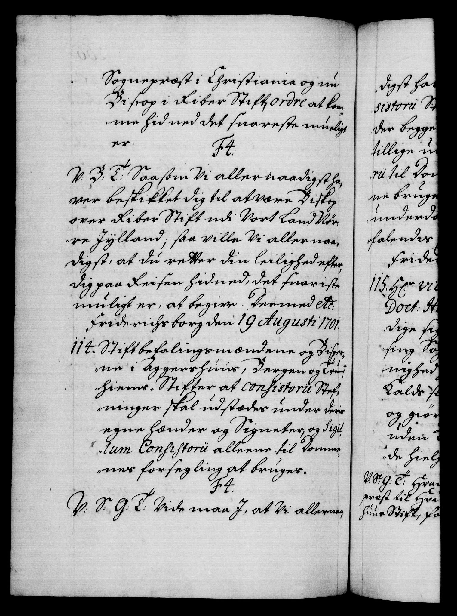 Danske Kanselli 1572-1799, AV/RA-EA-3023/F/Fc/Fca/Fcab/L0016: Norske tegnelser, 1699-1703, p. 266b