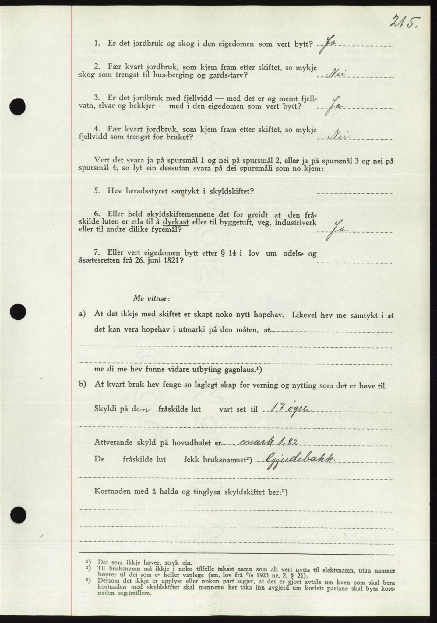 Søre Sunnmøre sorenskriveri, AV/SAT-A-4122/1/2/2C/L0063: Mortgage book no. 57, 1937-1937, Diary no: : 815/1937