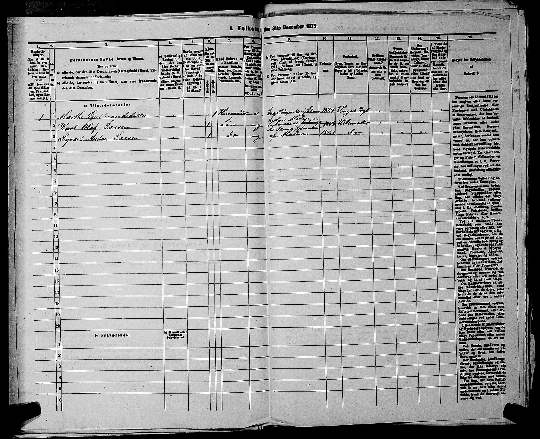 RA, 1875 census for 0235P Ullensaker, 1875, p. 561