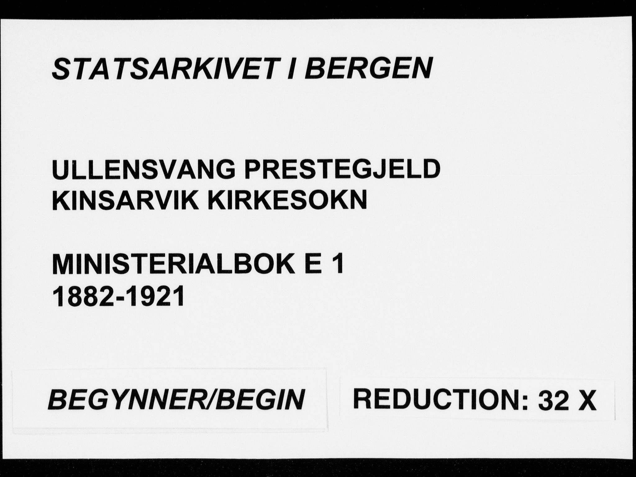 Ullensvang sokneprestembete, SAB/A-78701/H/Haa: Parish register (official) no. E  1, 1882-1921