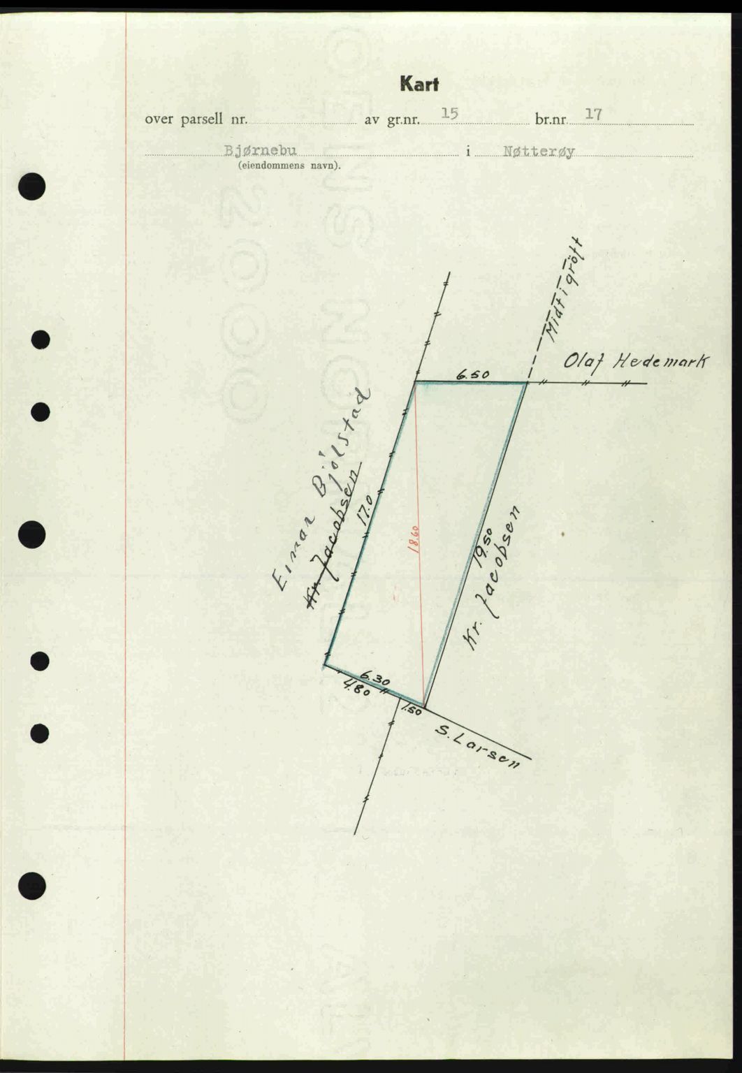 Tønsberg sorenskriveri, AV/SAKO-A-130/G/Ga/Gaa/L0013: Mortgage book no. A13, 1943-1943, Diary no: : 2333/1943