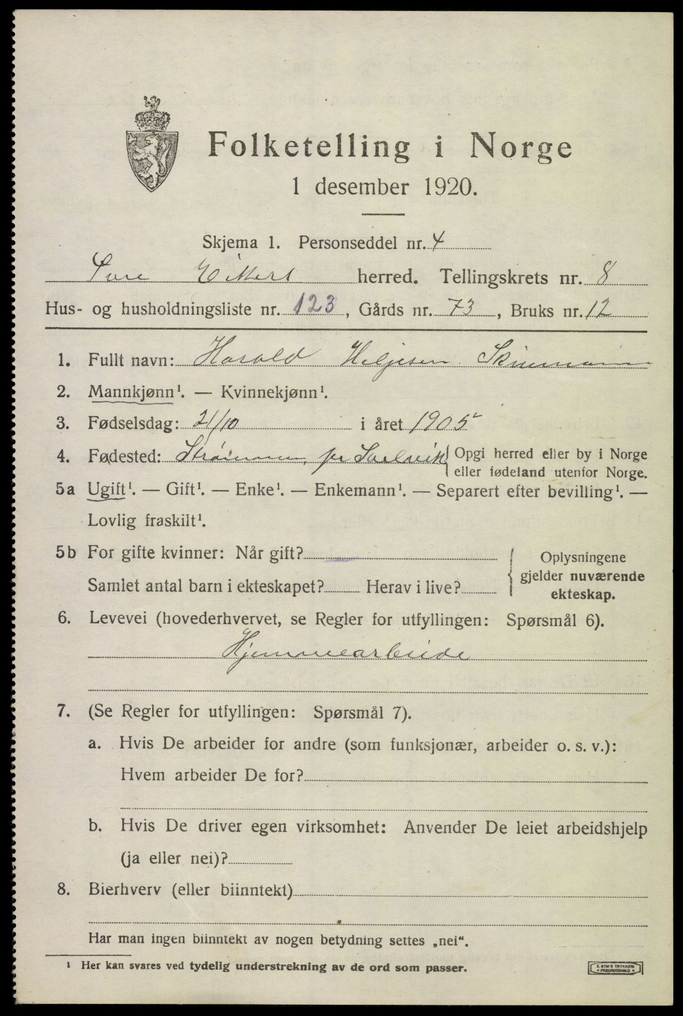 SAKO, 1920 census for Øvre Eiker, 1920, p. 15356