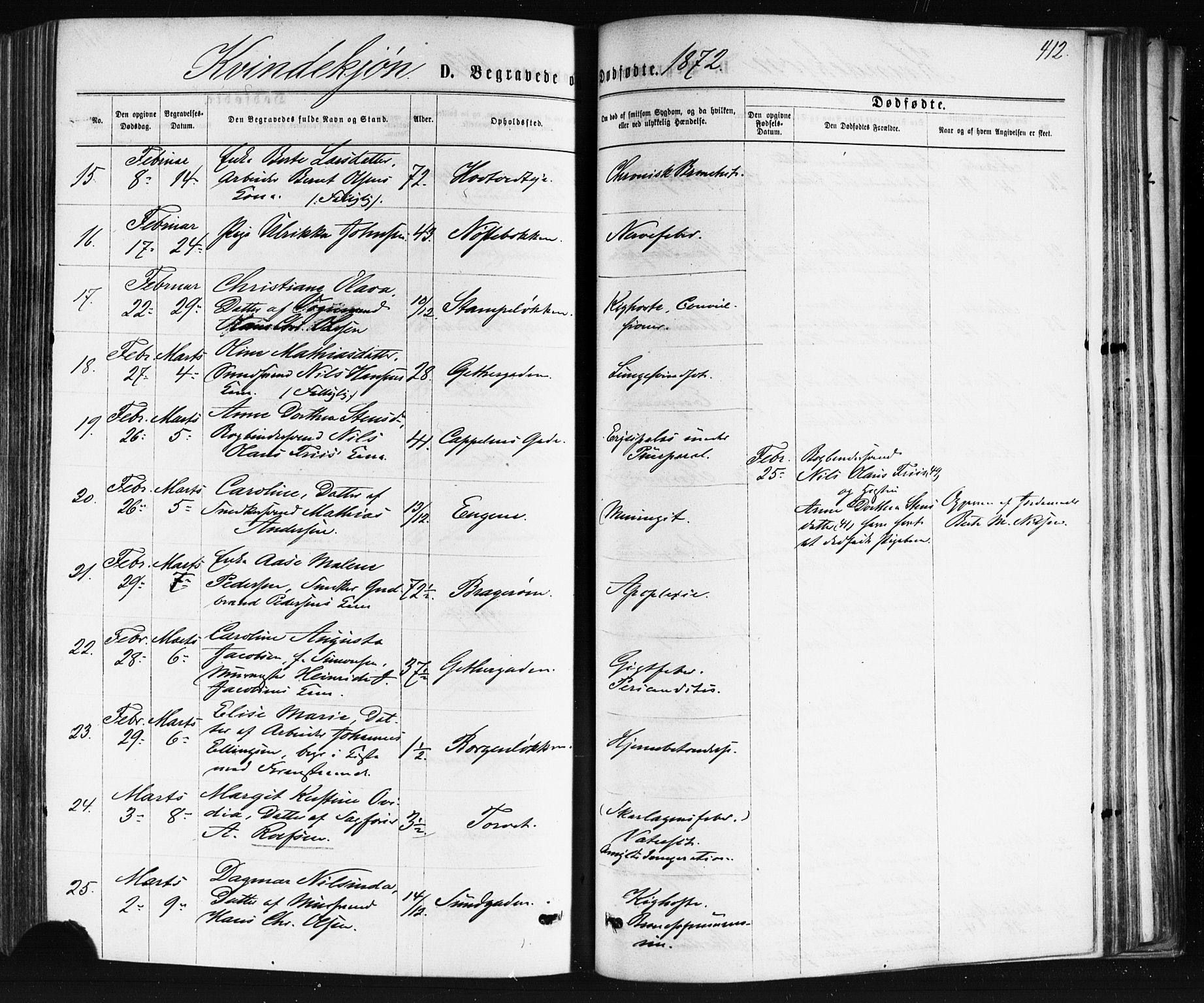 Bragernes kirkebøker, AV/SAKO-A-6/F/Fb/L0004: Parish register (official) no. II 4, 1869-1875, p. 412