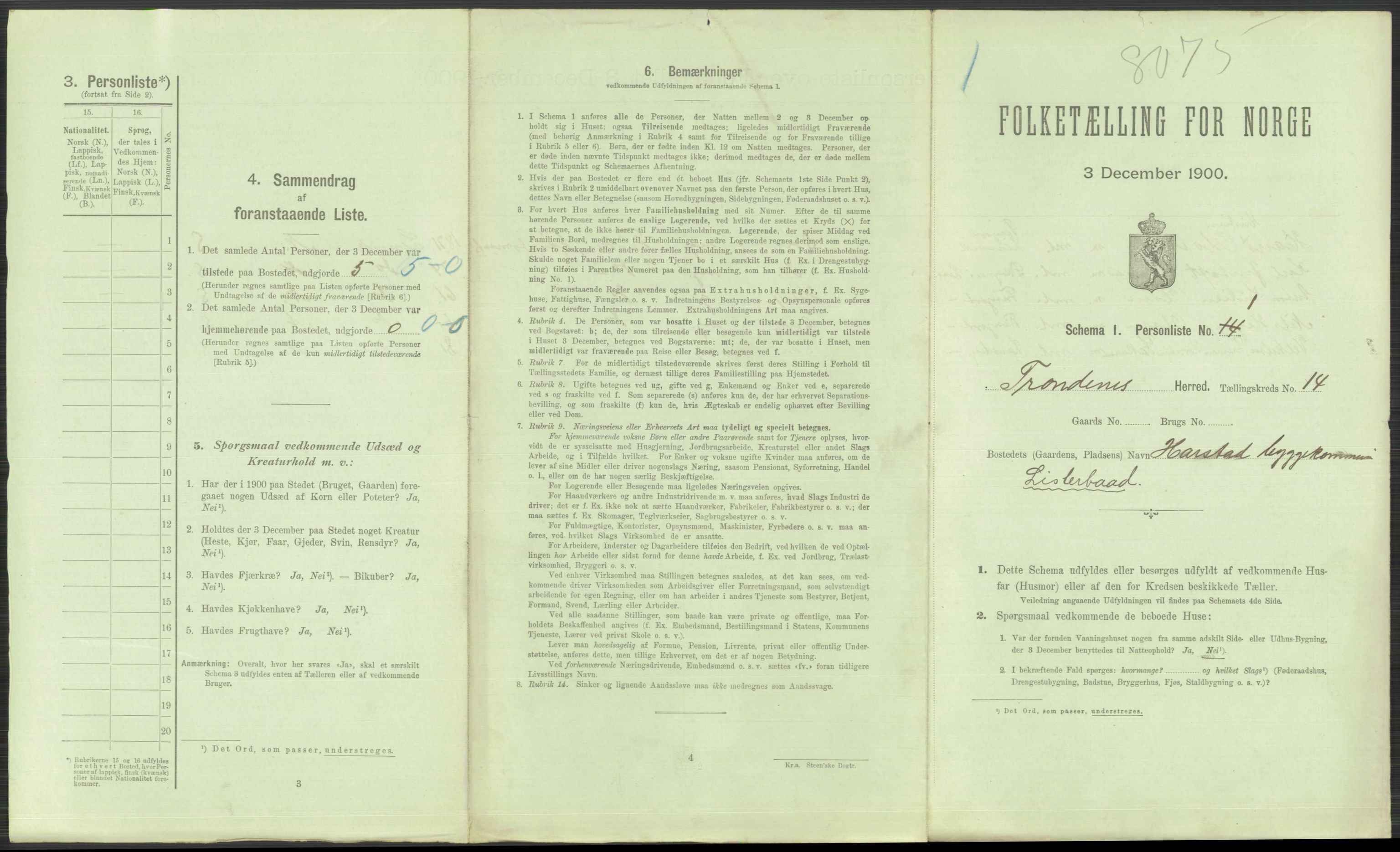 RA, 1900 Census - ship lists from ships in Norwegian harbours, harbours abroad and at sea, 1900, p. 3429