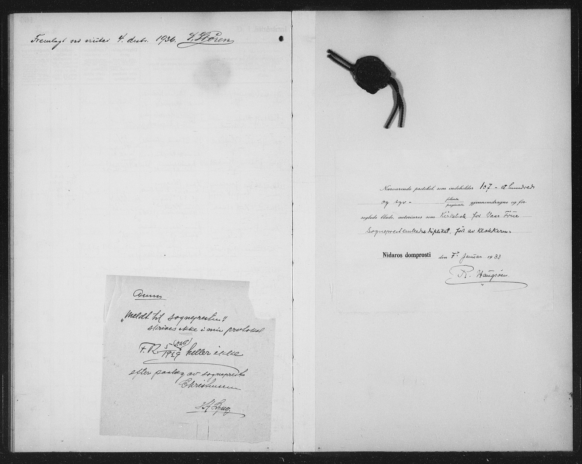 Ministerialprotokoller, klokkerbøker og fødselsregistre - Sør-Trøndelag, SAT/A-1456/602/L0152: Parish register (copy) no. 602C20, 1933-1940