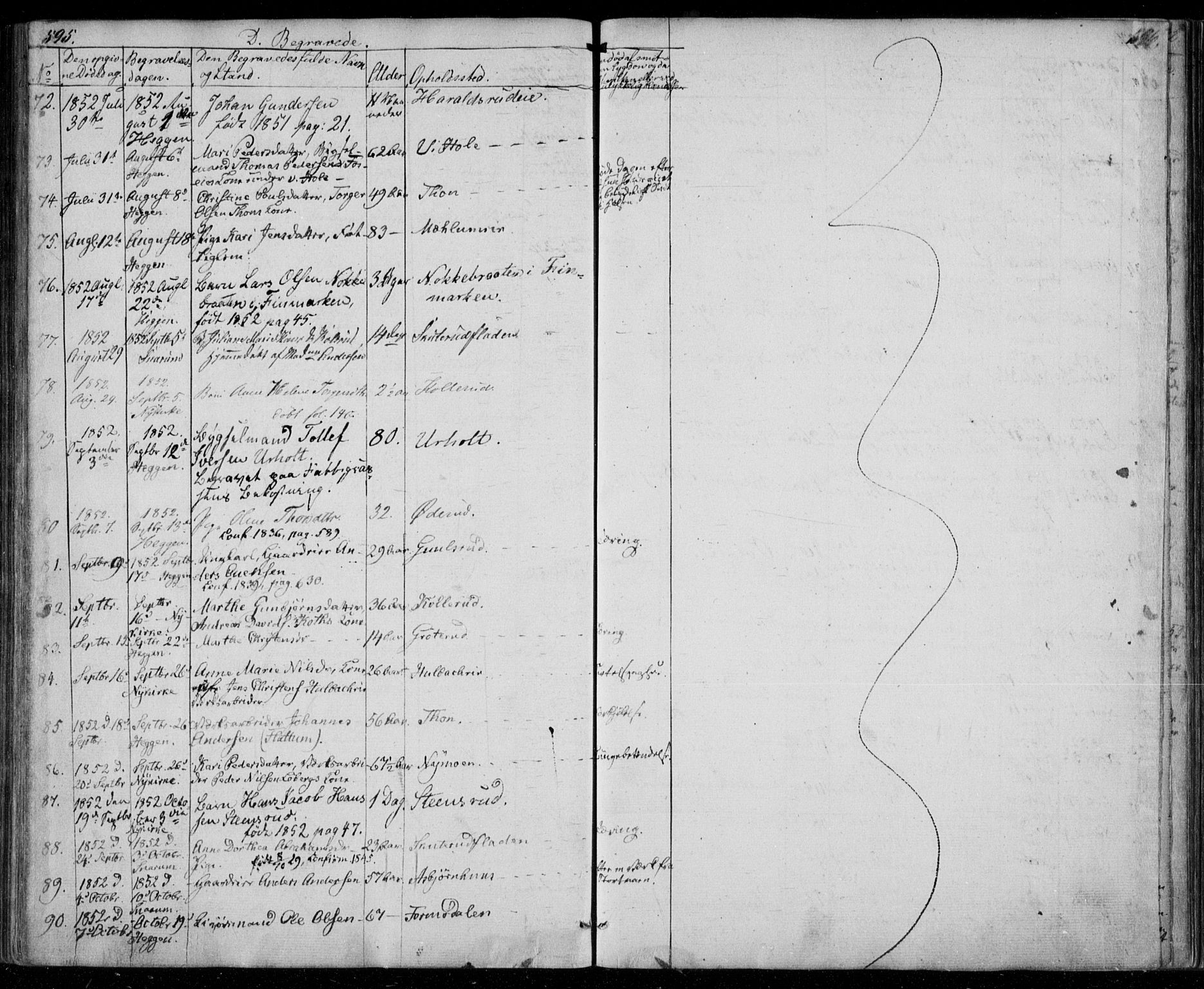 Modum kirkebøker, AV/SAKO-A-234/F/Fa/L0008: Parish register (official) no. 8, 1851-1859, p. 595-596