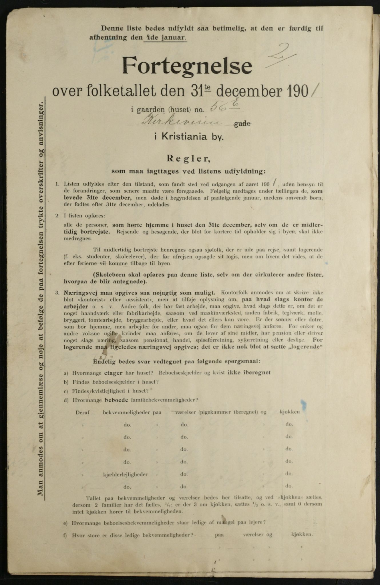 OBA, Municipal Census 1901 for Kristiania, 1901, p. 390