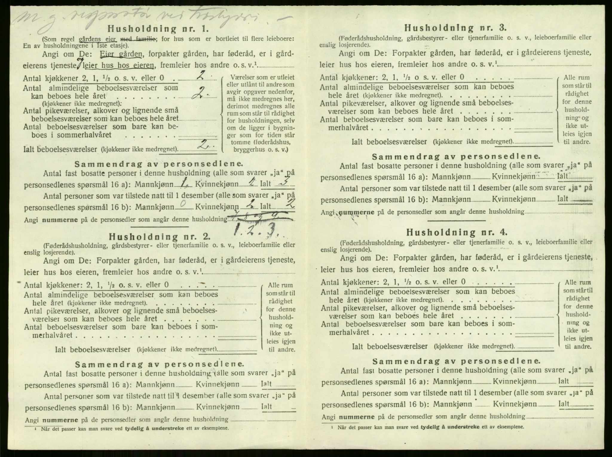 SAKO, 1920 census for Tyristrand, 1920, p. 429