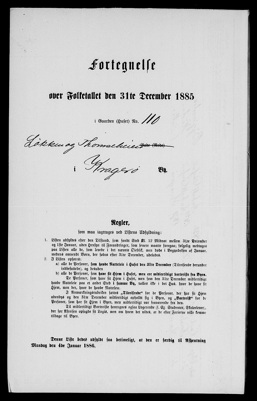 SAKO, 1885 census for 0801 Kragerø, 1885, p. 870