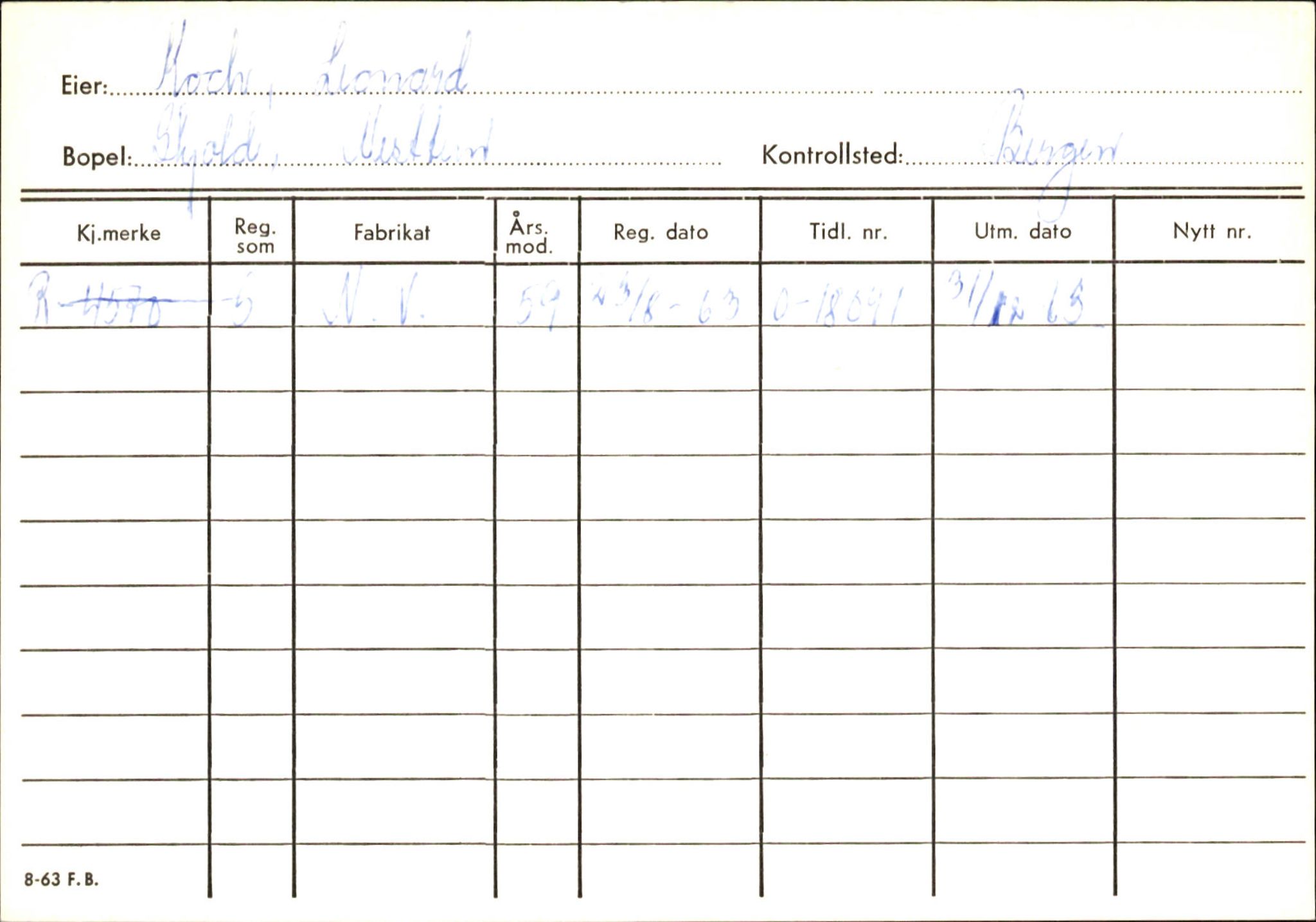 Statens vegvesen, Hordaland vegkontor, AV/SAB-A-5201/2/Ha/L0030: R-eierkort K, 1920-1971, p. 52