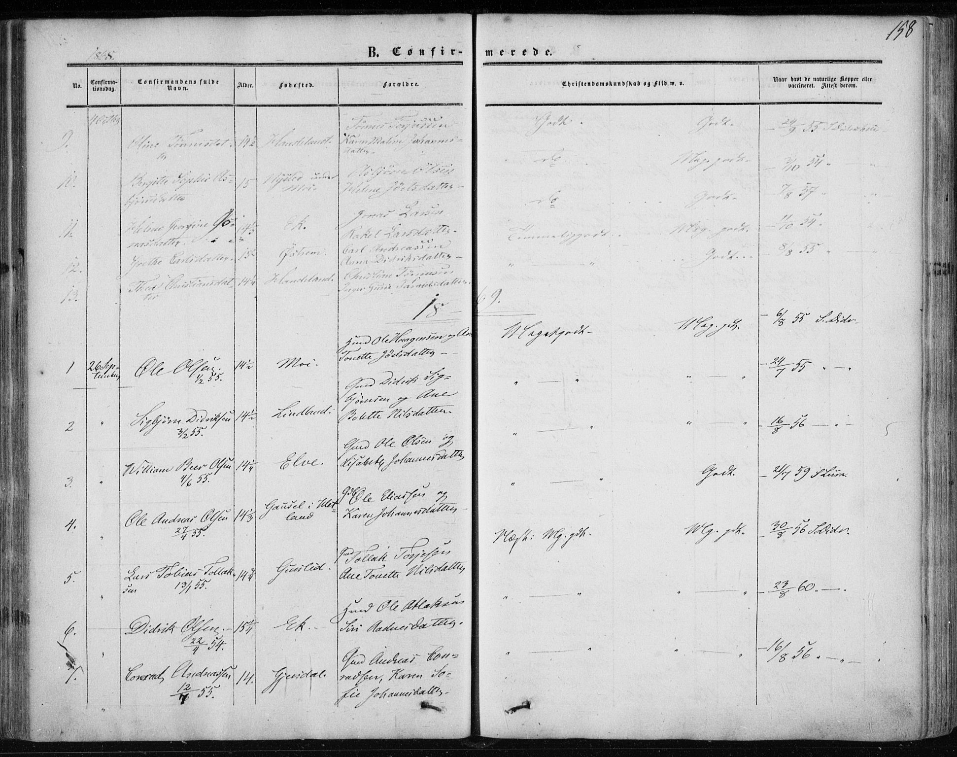 Lund sokneprestkontor, AV/SAST-A-101809/S06/L0009: Parish register (official) no. A 8, 1853-1877, p. 158
