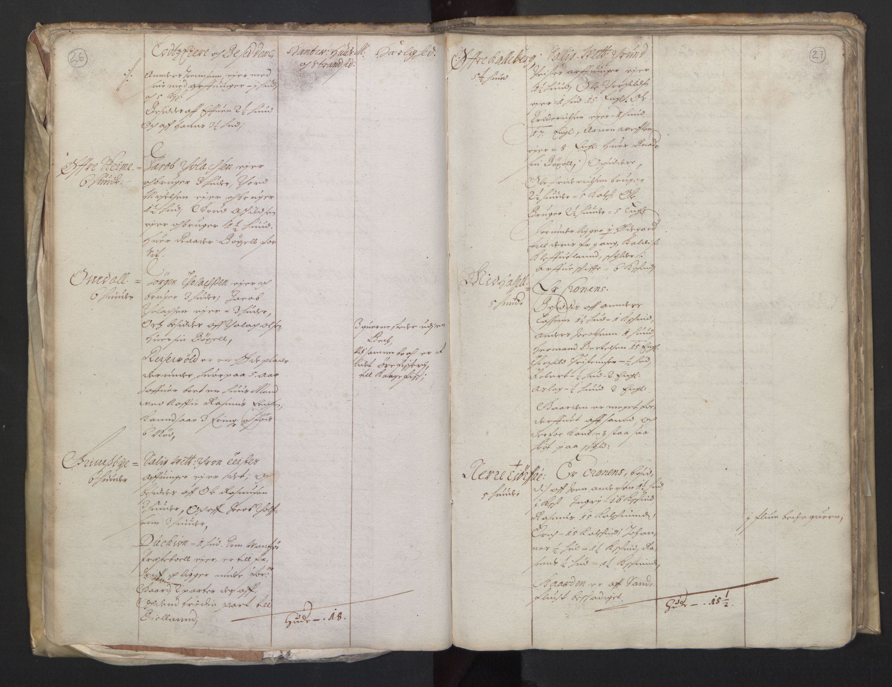 Rentekammeret inntil 1814, Realistisk ordnet avdeling, AV/RA-EA-4070/L/L0020/0004: Agder lagdømme: / Alminnelig jordebok. Lista len, 1661, p. 26-27