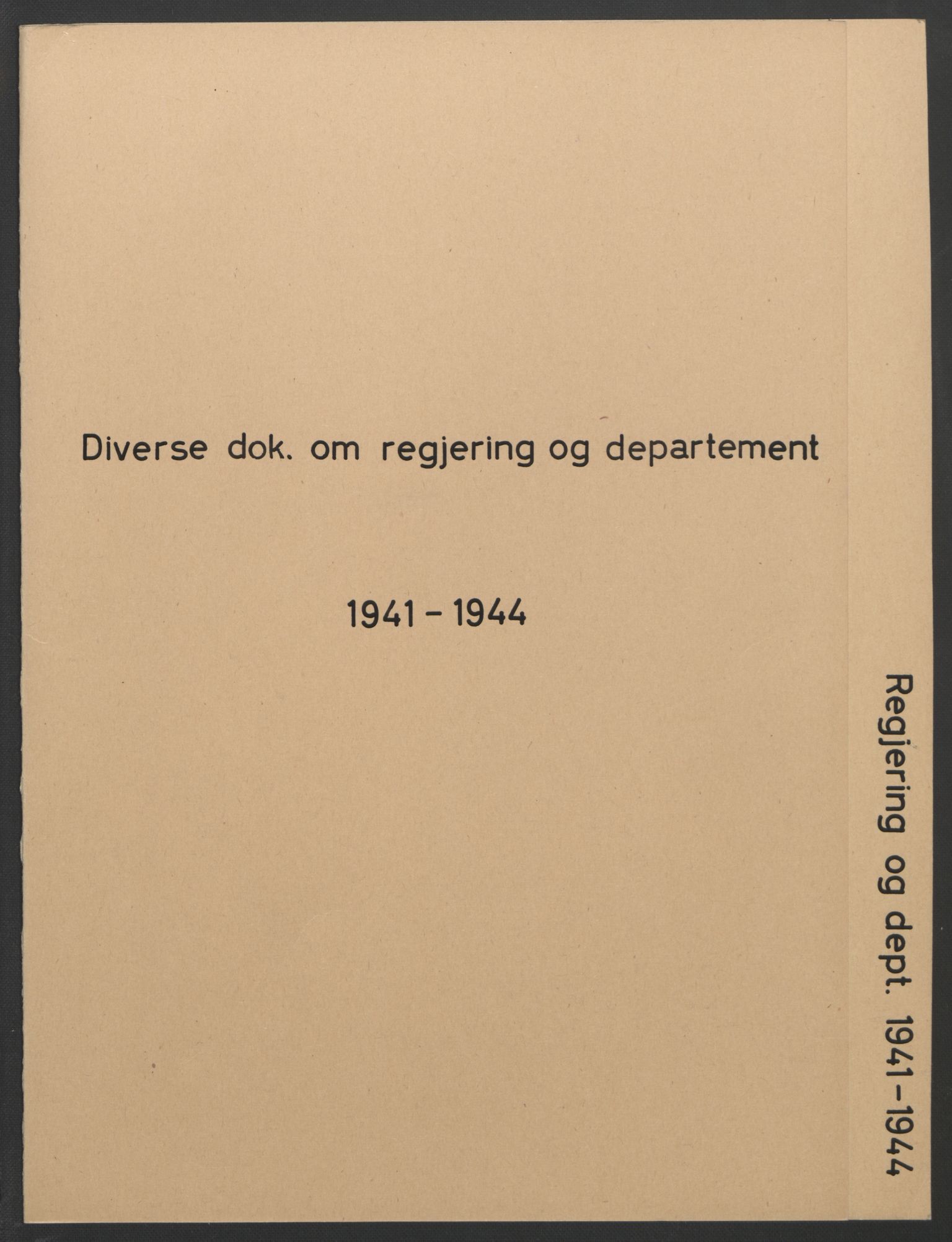 NS-administrasjonen 1940-1945 (Statsrådsekretariatet, de kommisariske statsråder mm), RA/S-4279/D/Db/L0111/0003: Saker fra krigsårene / Journal, 1940-1945, p. 125